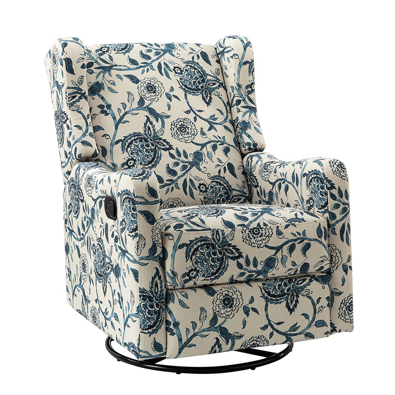 Damian Manual Swivel Glider Recliner Chair - Comfortable Living Room Furniture for Relaxing, Reading & Nursing
