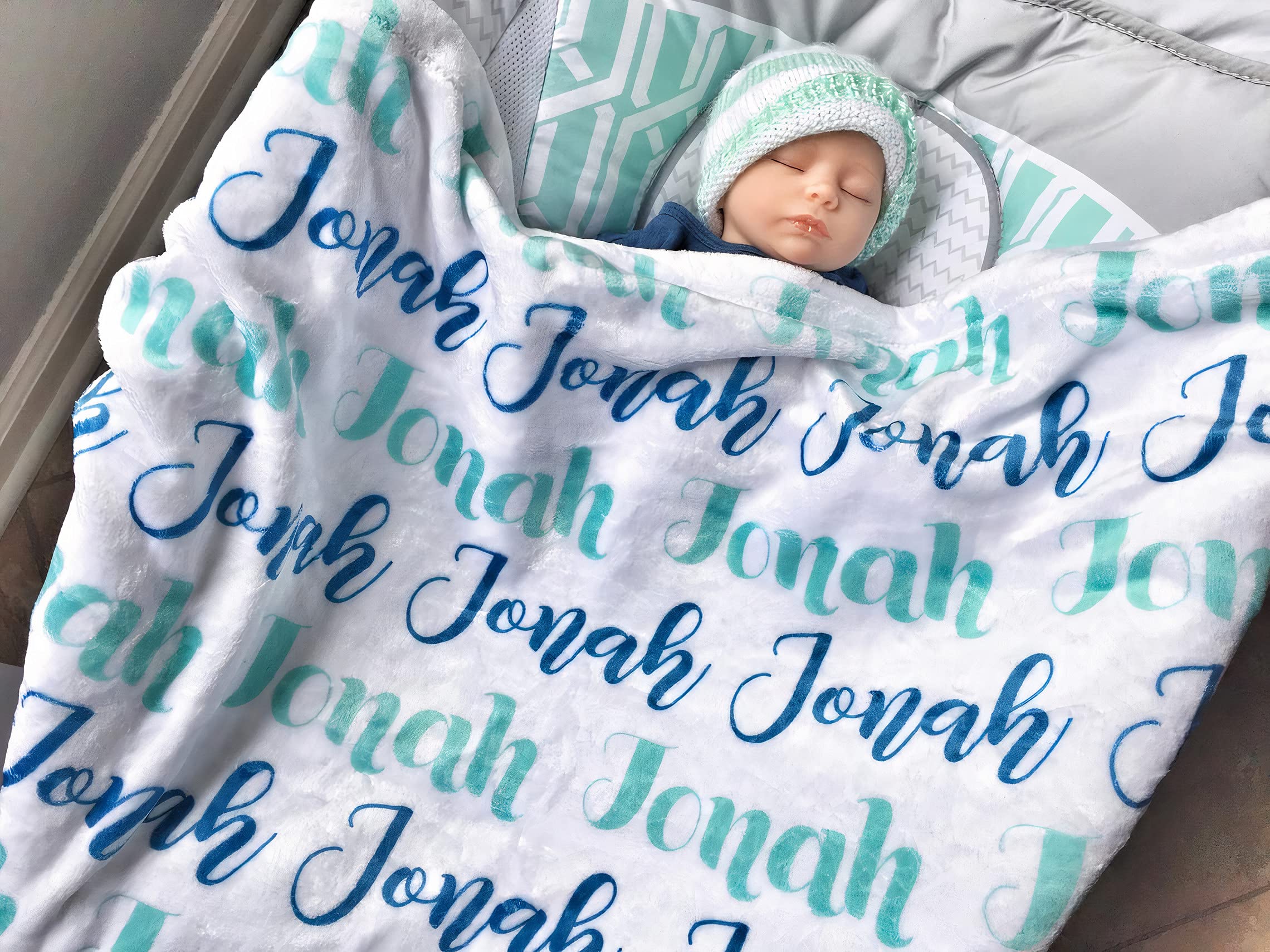Personalized Baby Blanket with Name - Custom Embroidered Blanket for Daughter from Mom & Dad | Perfect for Nursery, Gifts & Special Occasions