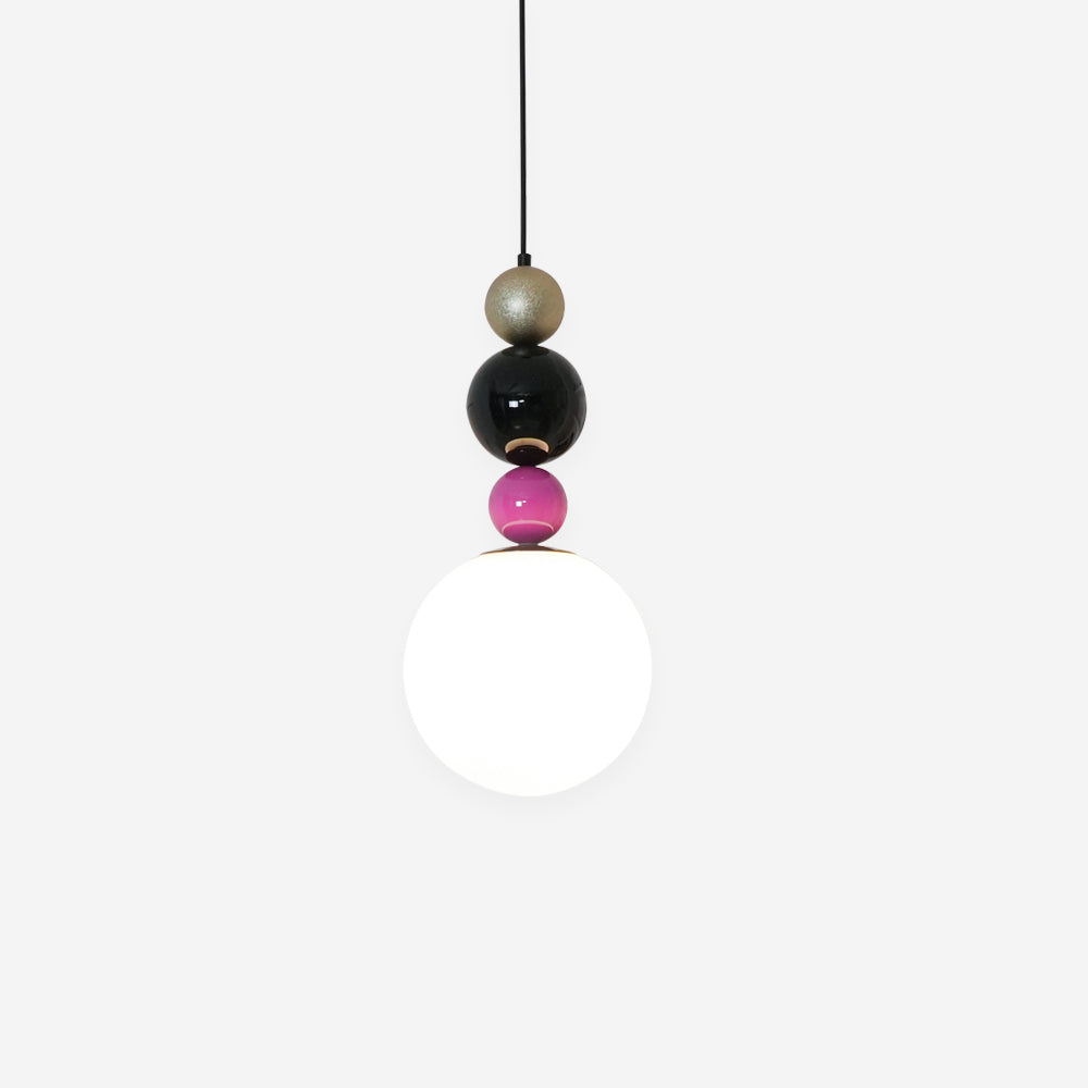 Sweetie Round Ball Pendant Lamp - Modern Glass Hanging Light Fixture for Dining Room, Bedroom, Living Room & Kitchen Decor