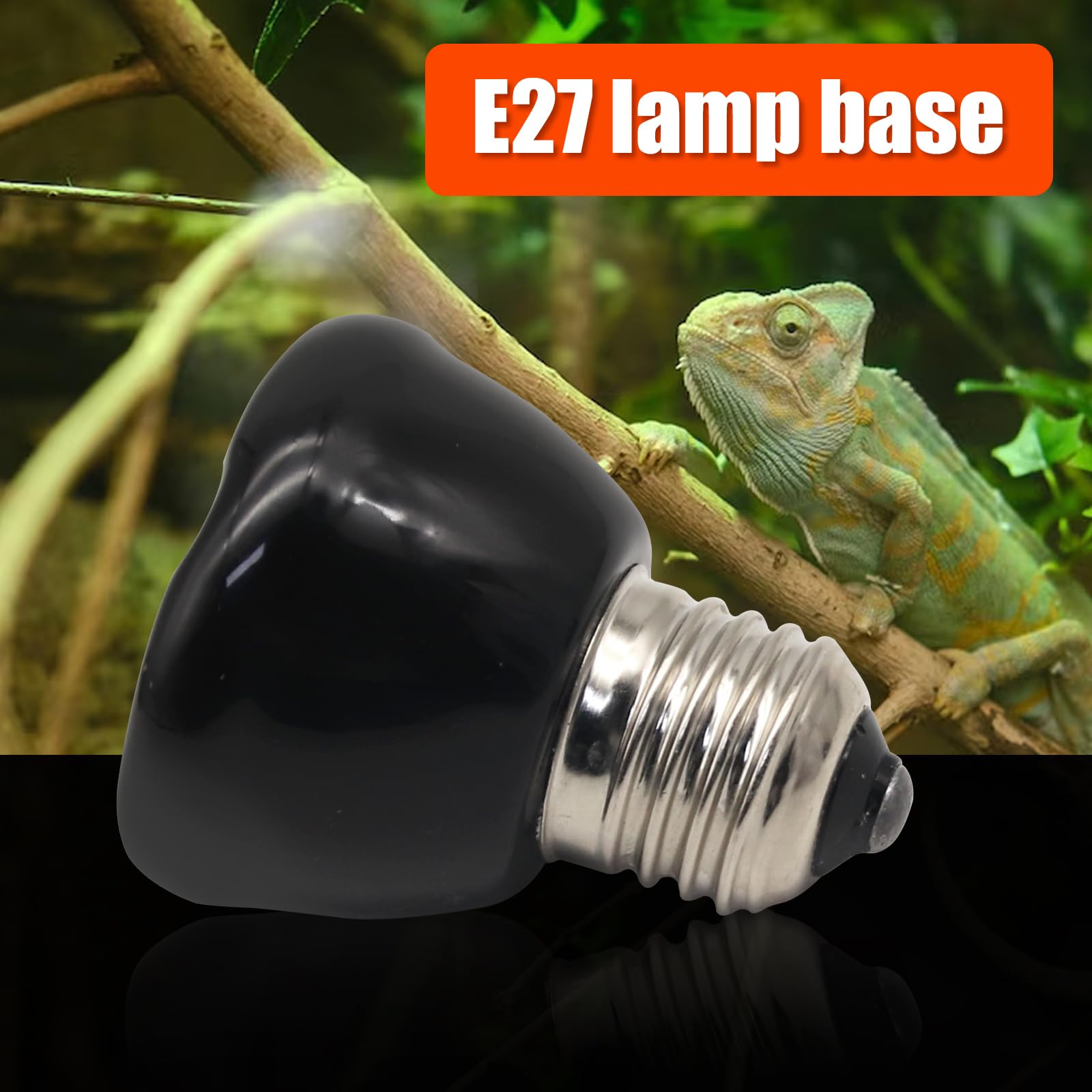 25W Mini Reptile Heat Lamp - Infrared Ceramic Heat Emitter Bulb for Terrariums, No Light Emission - Perfect for Amphibians, Snakes, Turtles, Chicken Coops & Pet Cats - Ideal for Nighttime Heating & Winter Warmth (100W Option Available)