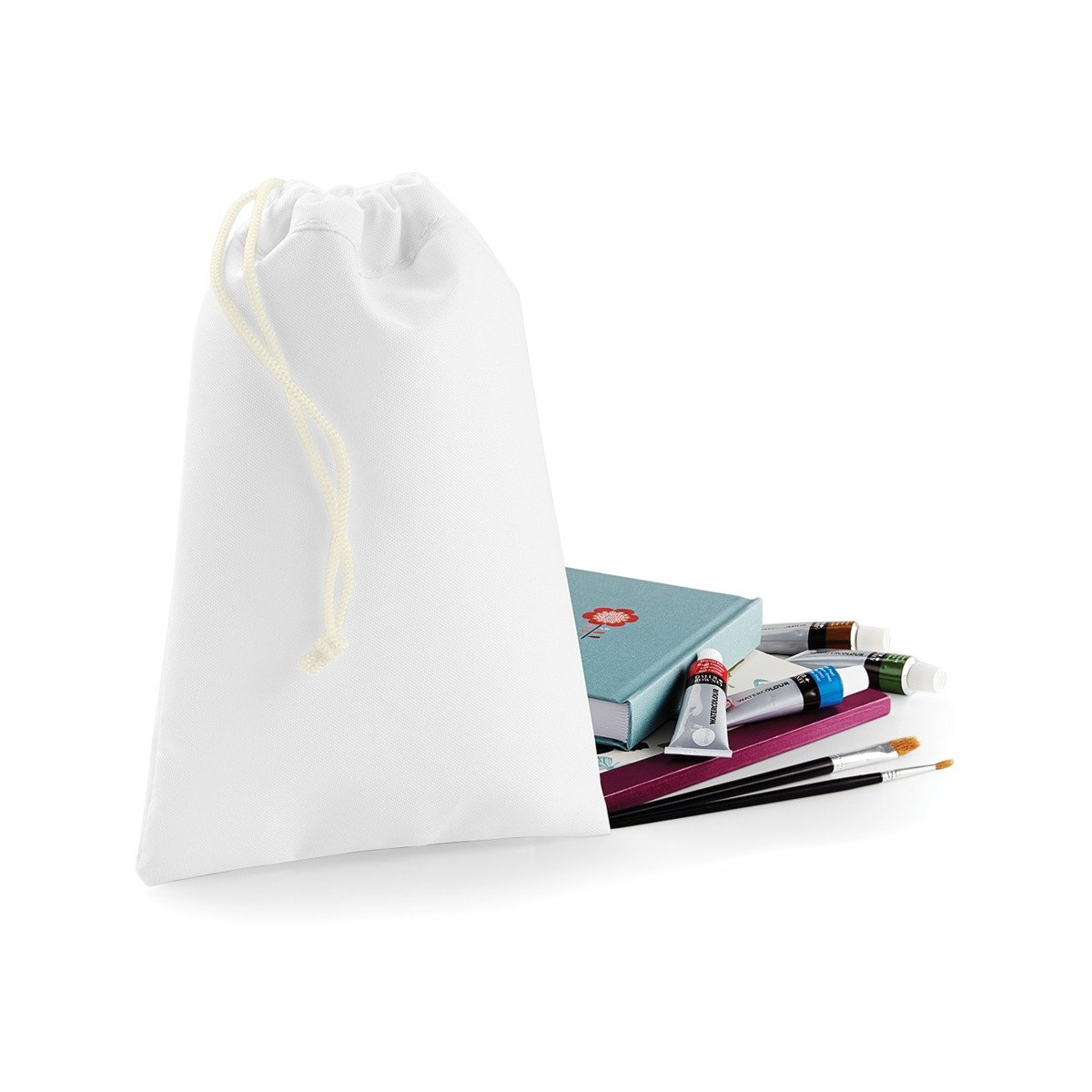 Sublimation Stuff Bag - Pack of 2, Medium White for Sports & Travel