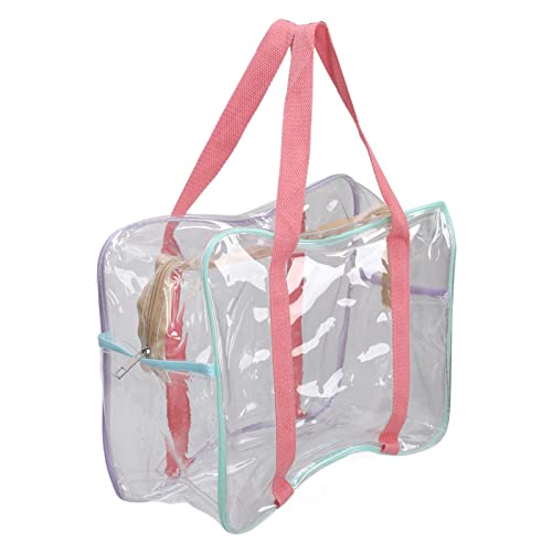 Large Clear Tote Bag with Zipper Closure - Leakproof Gym Bag for Workout, Travel & Storage | XL Size Waterproof Organizer for Sports, Beach & Daily Use