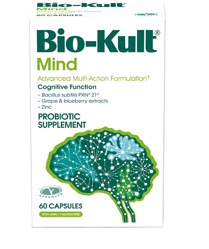 Bio Kult Mind 60 Capsules - Probiotic Supplement for Mental Clarity & Cognitive Support - Supports Memory, Focus & Stress Relief - Perfect for Students, Professionals & Busy Lifestyles