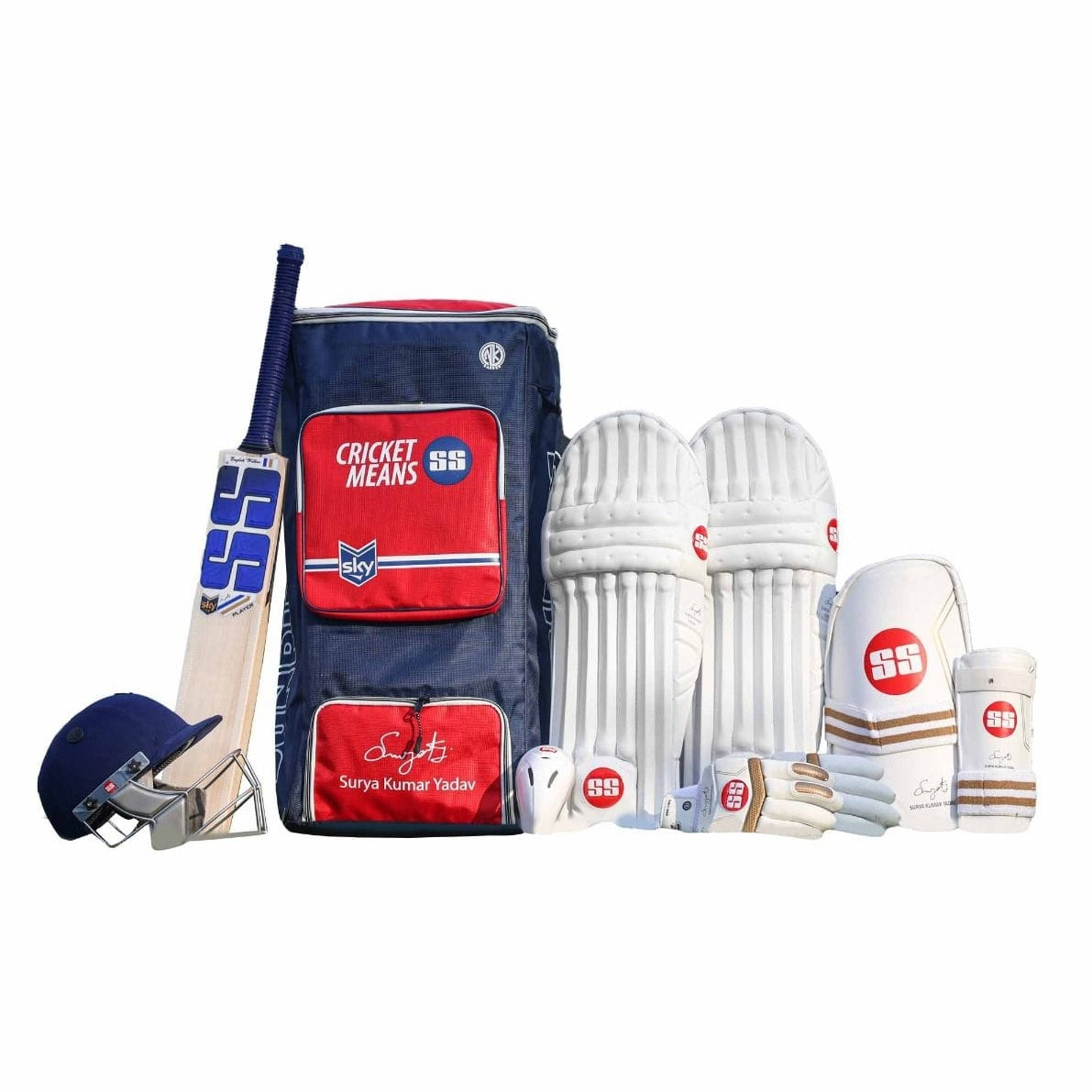 Premium SS Cricket Kit Set - English Willow Bat, Pads, Gloves & Bag - Perfect for Practice, Matches & Training Sessions