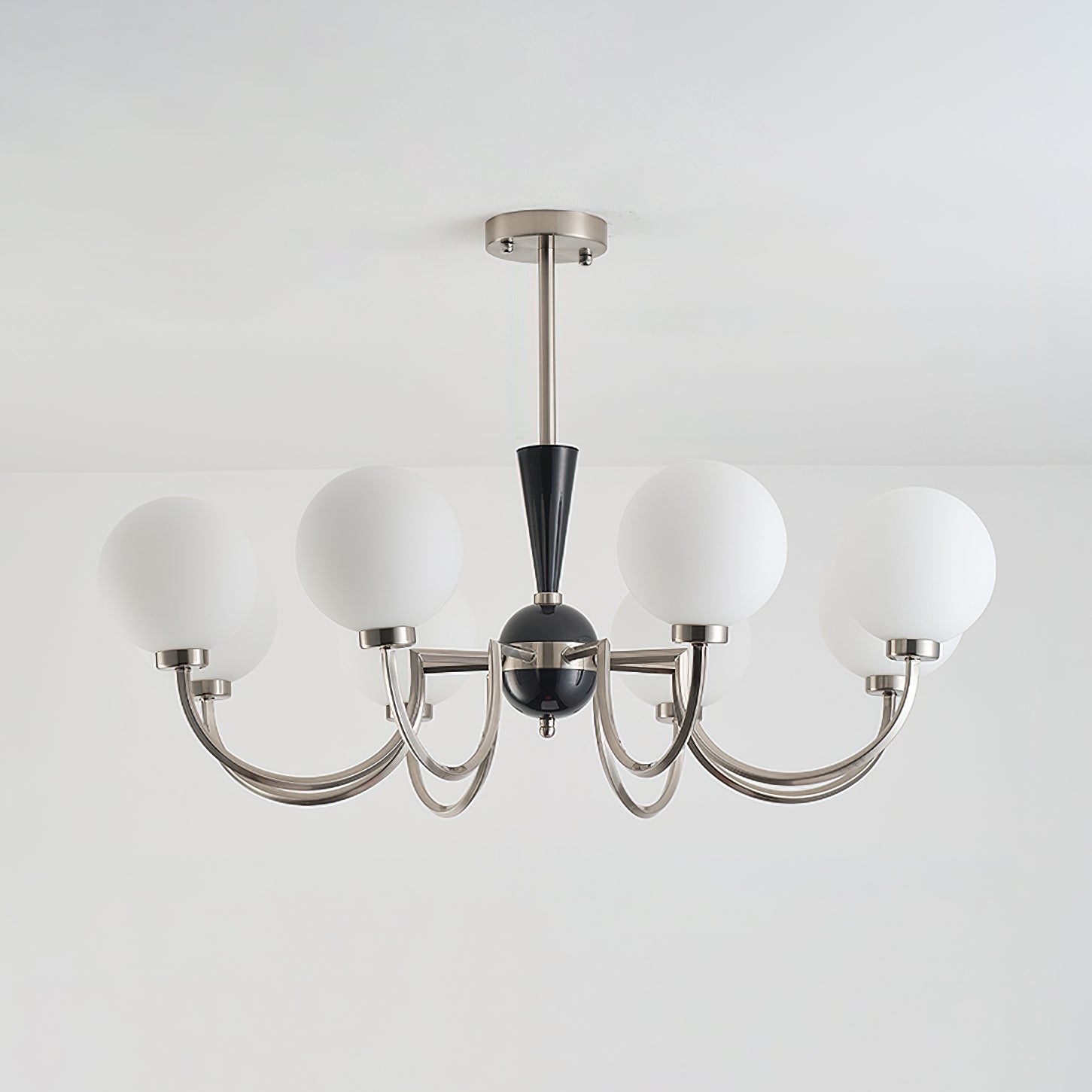 Alana Globe Chandelier - Modern Crystal Glass Ceiling Light Fixture for Dining Room, Bedroom & Living Room | Elegant Home Decor Lighting for Wedding, Restaurant & Office