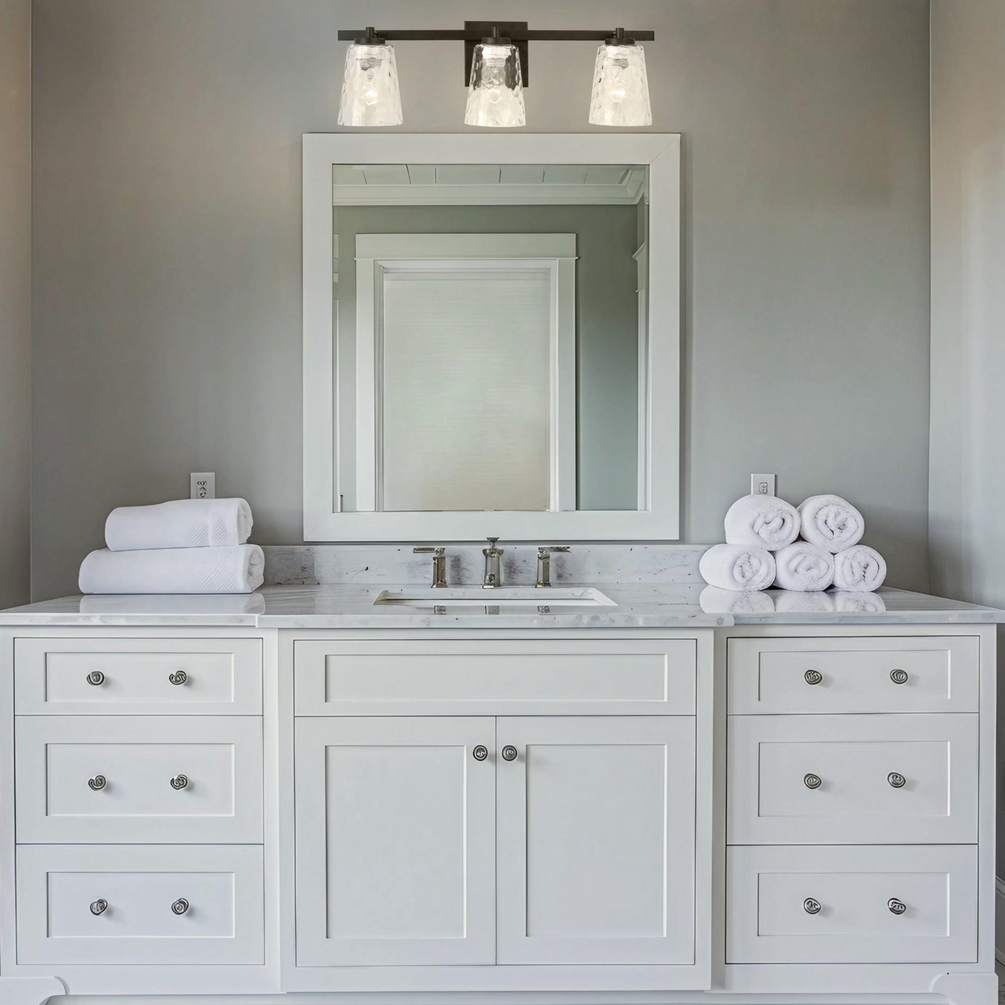 Radiance Modern 3-Light Dimmable Vanity Light - Bathroom Makeup Mirror Lighting Fixture for Bedroom, Dressing Room & Powder Room