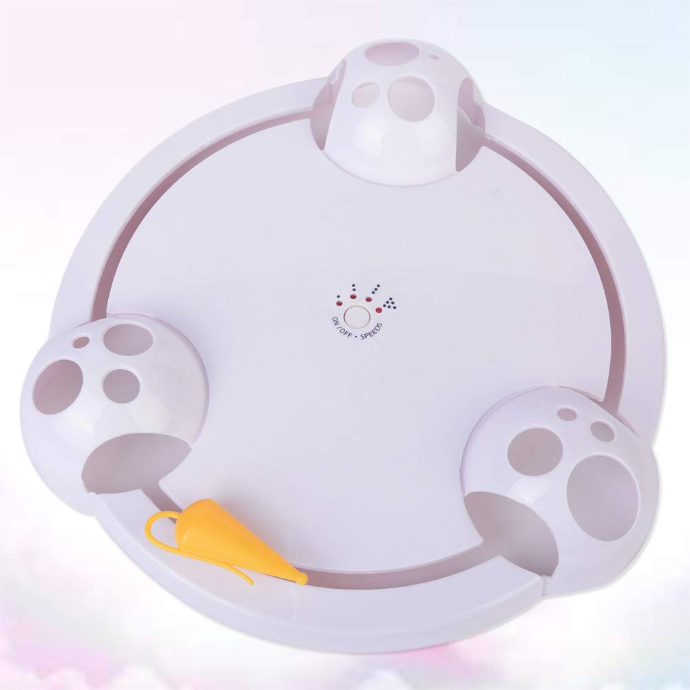 Automatic Rotating Cat Toy - Interactive Electric Teaser Plate with Mice for Play & Exercise | Fun Pet Toy for Indoor Cats | Great for Playtime, Training & Stimulation