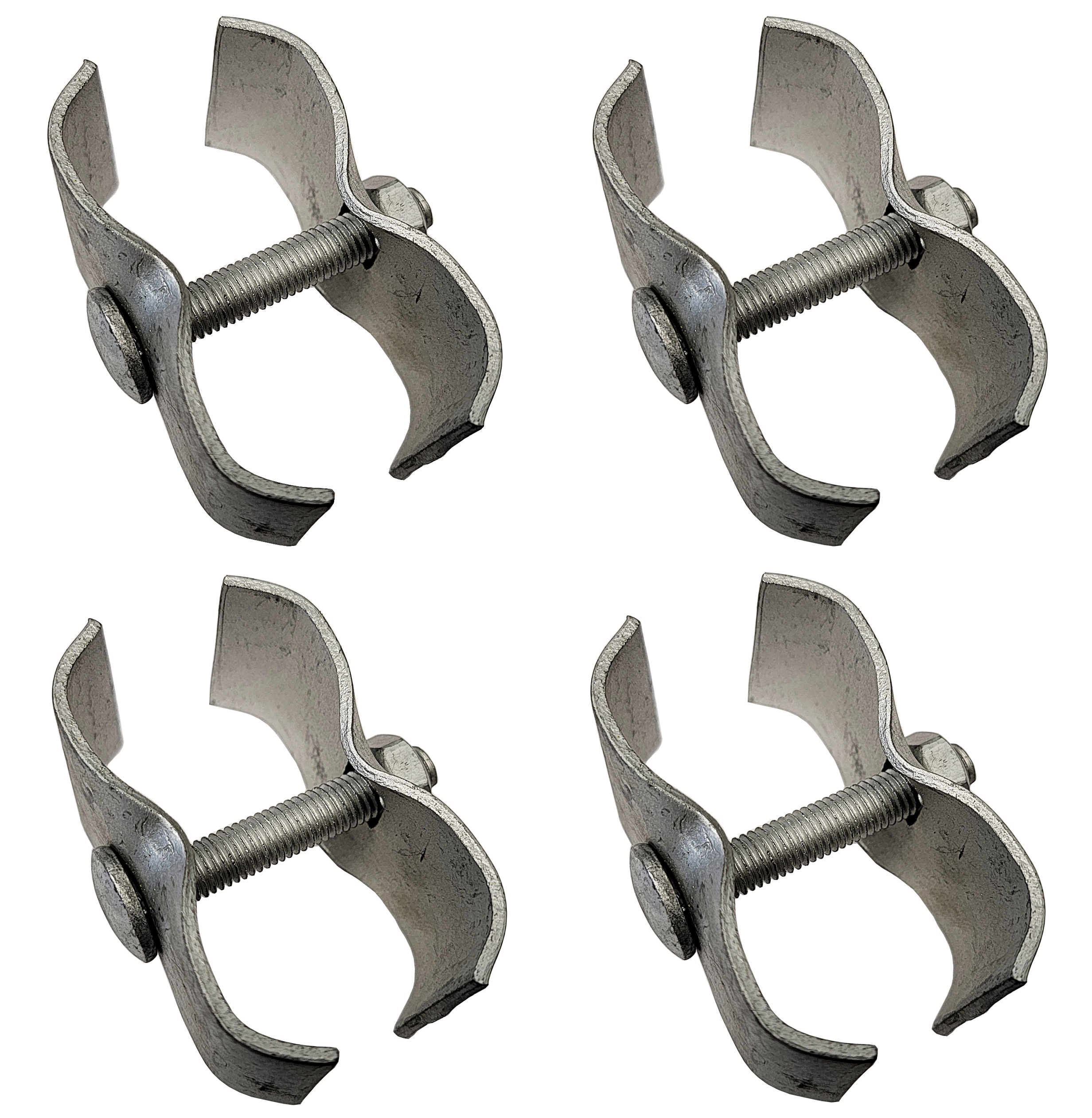 4 Pack Galvanized Panel to Panel Clamps for 1 Inch Aluminum Square Tubing - Heavy Duty Metal Connectors for Fencing, Solar Panels & DIY Projects