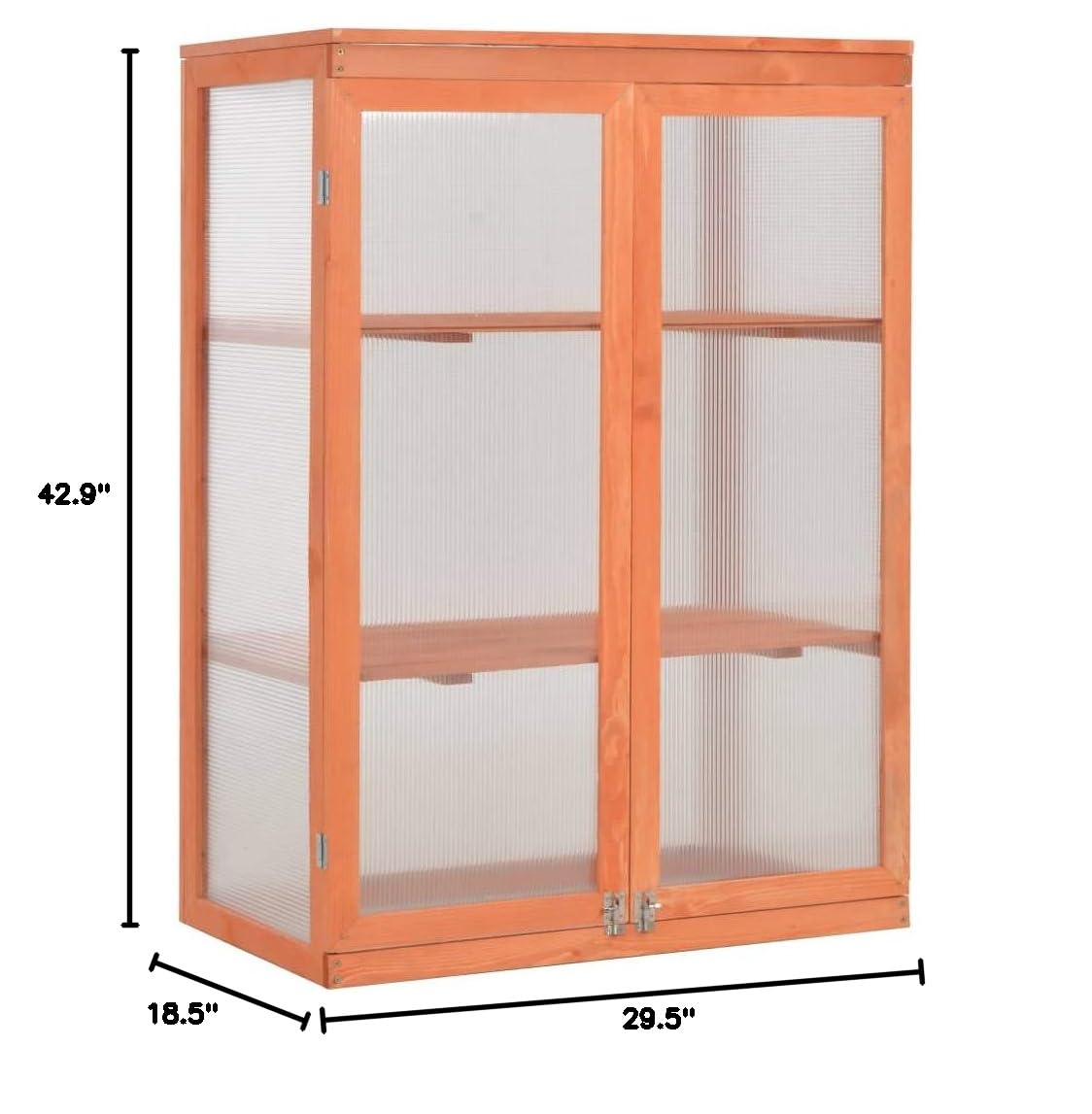 FAMIROSA 29.5x18.5x42.9 Inch Wooden Greenhouse for Plants - Perfect for Indoor Gardening, Backyard, Patio & Balcony Plant Growing