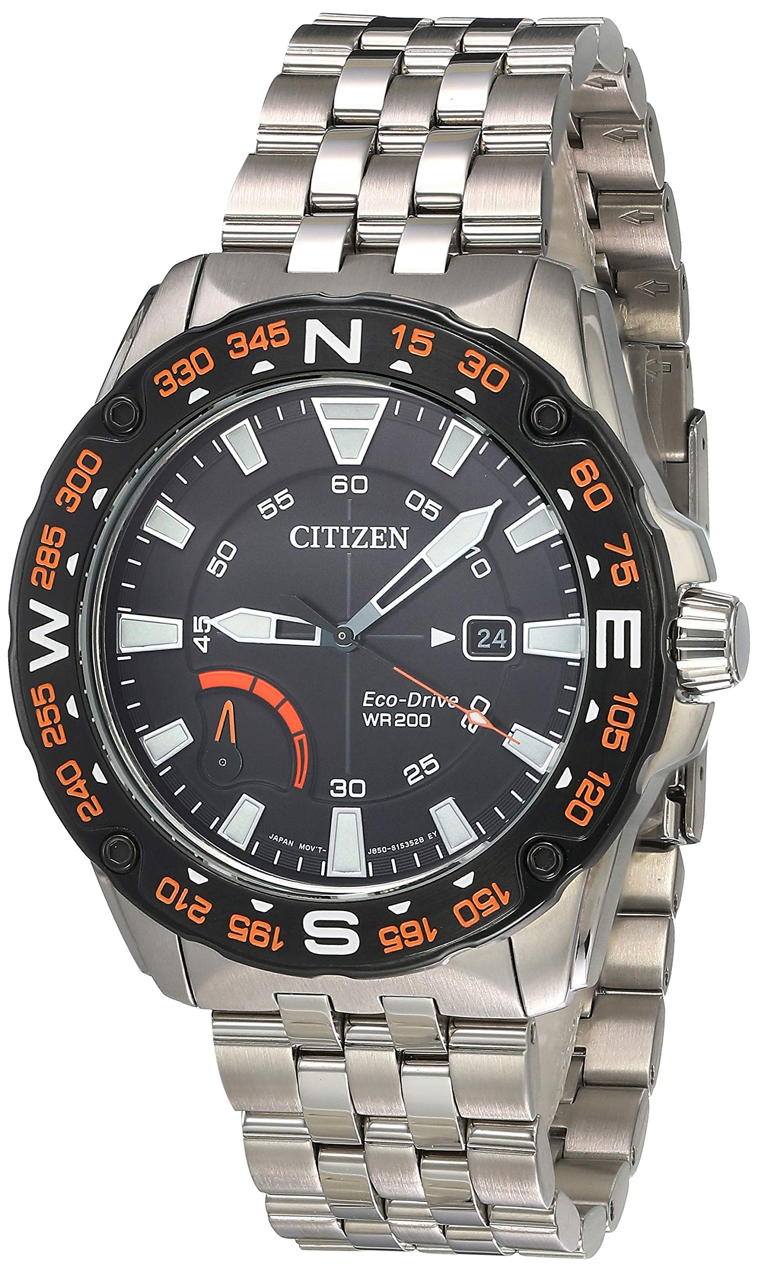 Citizen Eco-Drive AW7048-51E Silver-Tone Stainless Steel Watch for Men - Water Resistant, Solar Powered - Perfect for Business, Office & Formal Occasions