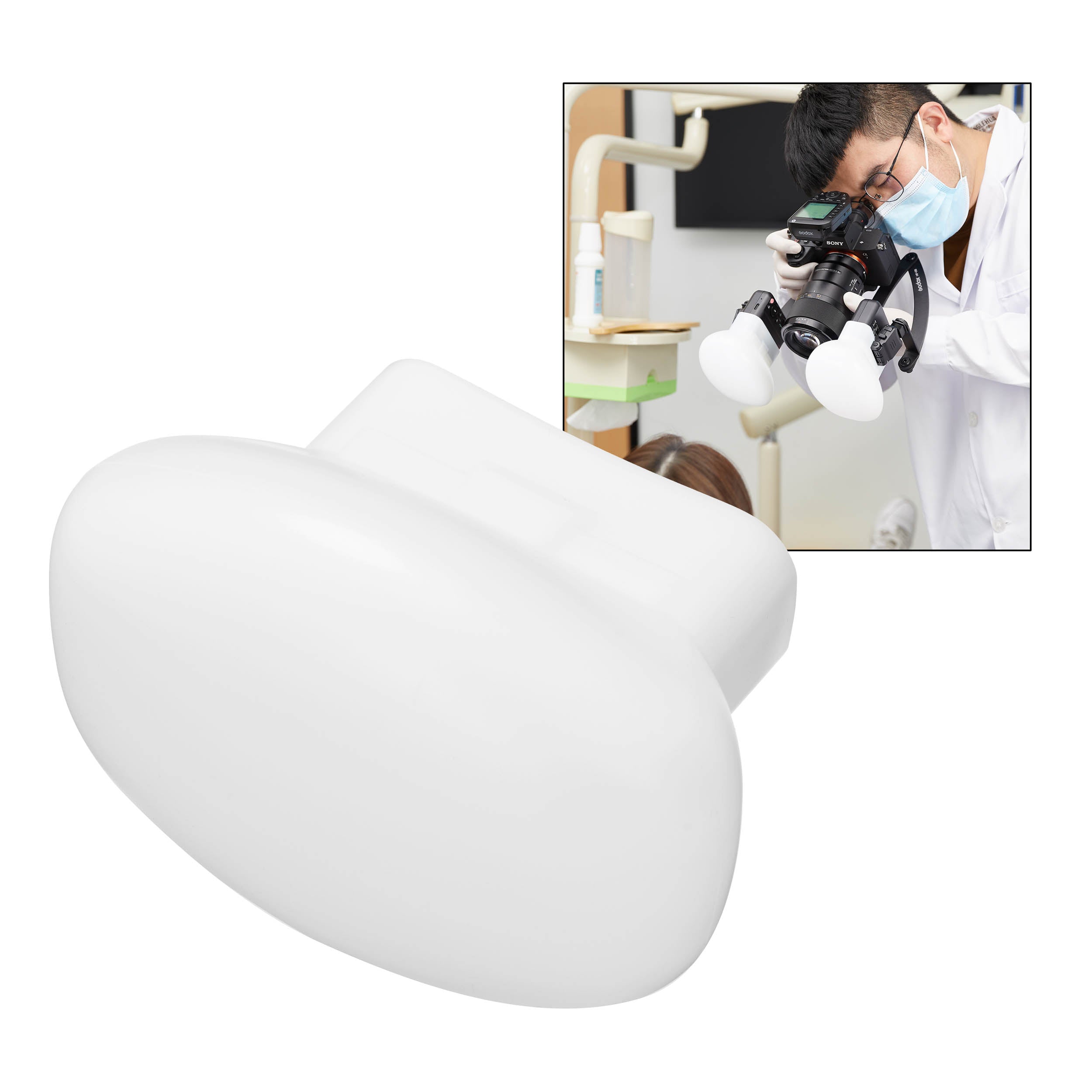 Godox MF12 Macro Flash Dental Diffuser - Soft Light for Dental Photography & Close-Up Shots (Ideal for Dentists, Orthodontists & Macro Photography)