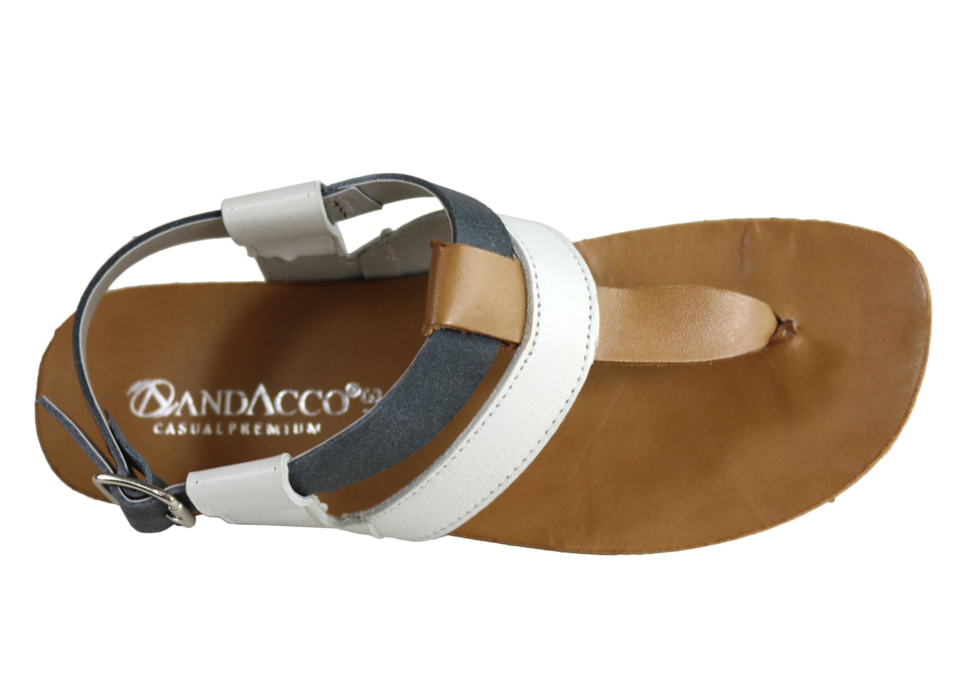Andacco Yory Women's Comfortable Flat Leather Sandals - Brazilian Made Casual Shoes for Walking, Travel & Summer Outfits