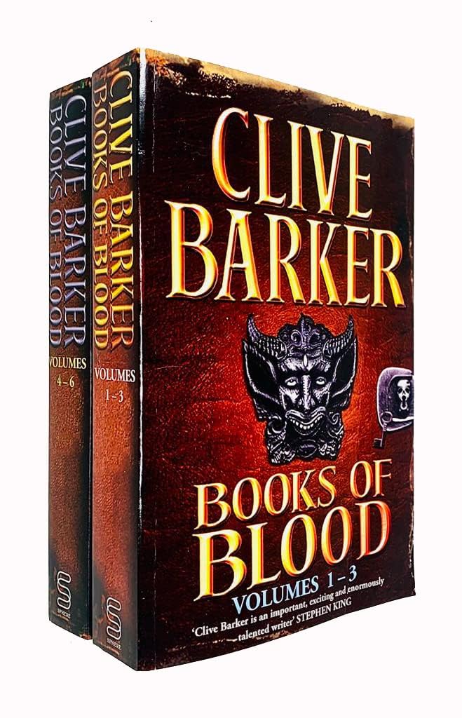 Clive Barker Books of Blood Omnibus Volumes 1-3 & 4-6 - Horror Fiction Book Set Collection - Perfect for Halloween Reading & Horror Fans Gift