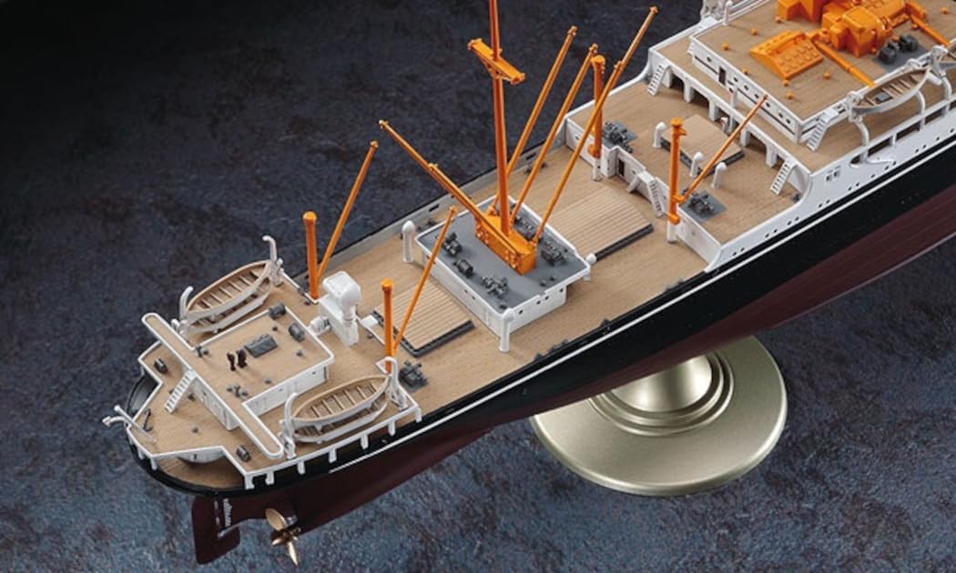 Hasegawa 1:350 Scale N.Y.K Line Hikawamaru Ship Model Kit - Perfect for Collectors, History Enthusiasts & Scale Model Builders