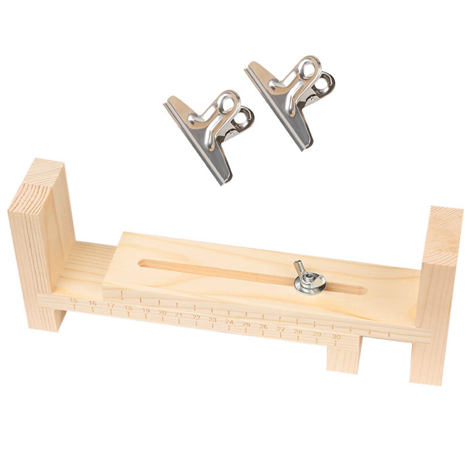 Paracord Bracelet Maker Kit - Wooden U-Shape DIY Braiding Jig Tool with Clear Scale & 2 Clamps for Handcrafting Survival Bracelets | Perfect for Outdoor Enthusiasts, Camping, Hiking and Gift Making