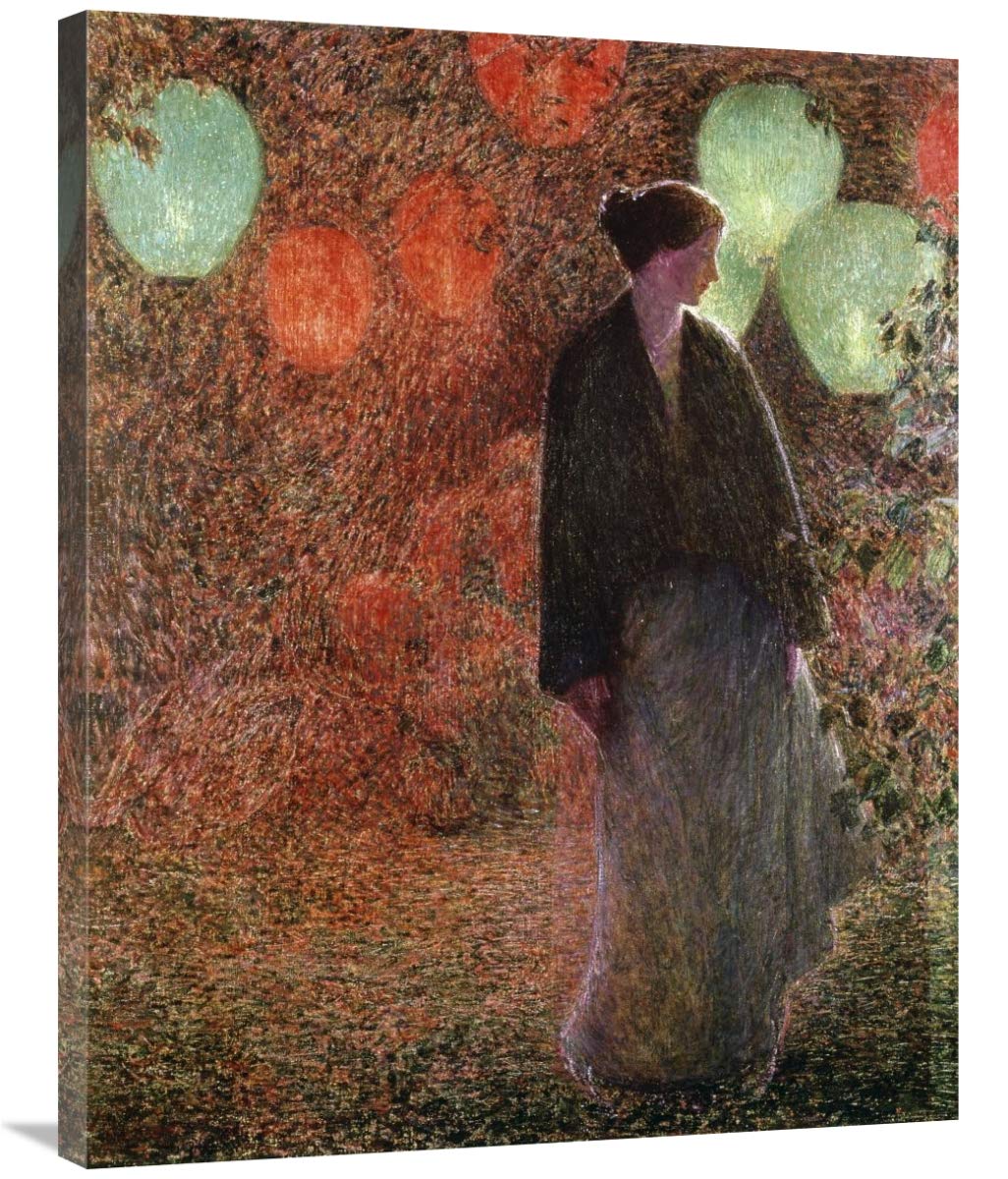 36 Inch July Night Art Print by Childe Hassam - Vintage American Impressionist Wall Decor for Living Room, Bedroom & Office