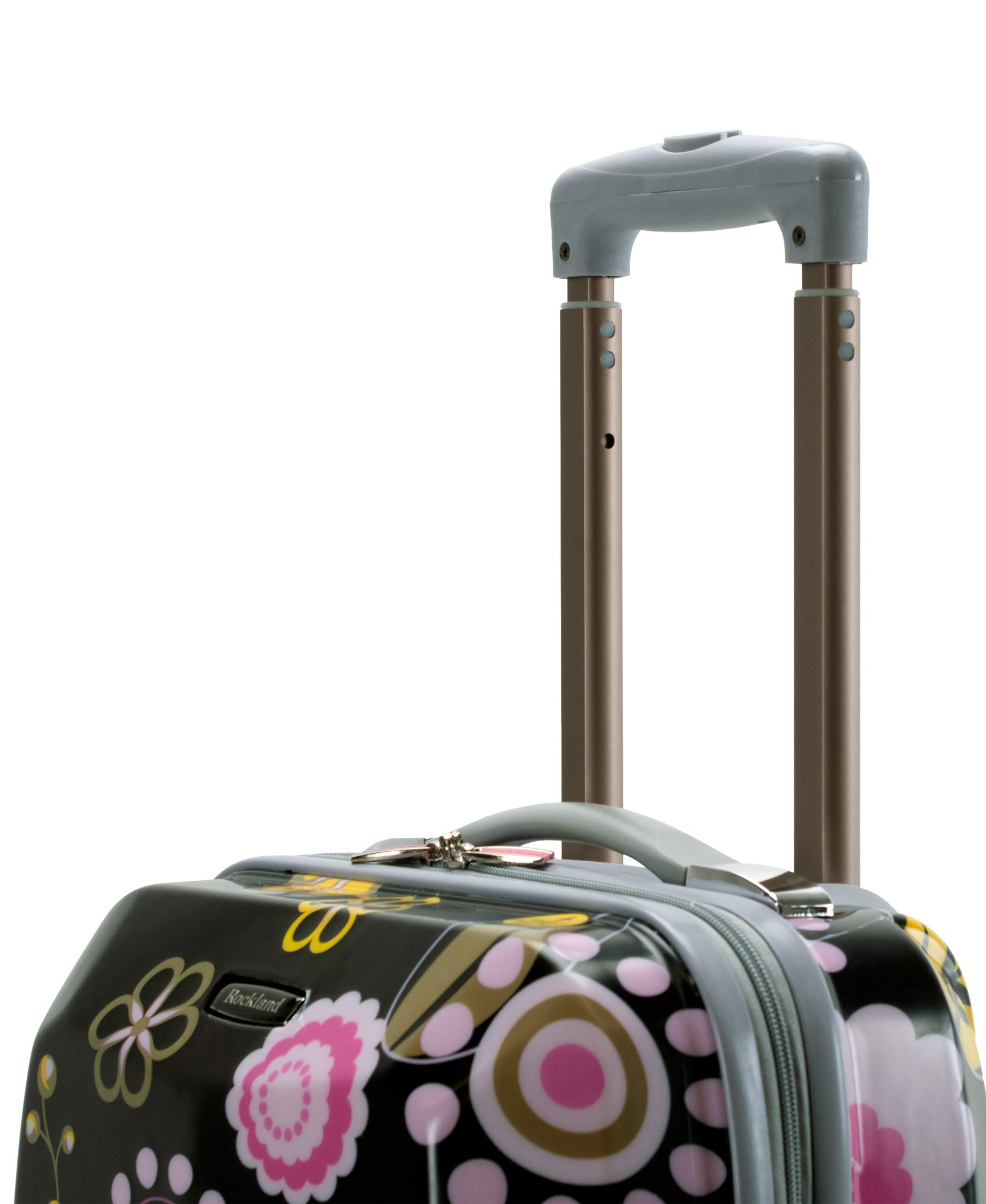 Rockland Vision Hardside Spinner Wheel Carry-On Luggage 20 Inch - Lightweight Expandable Suitcase with 360° Wheels for Air Travel, Business Trips & Weekend Getaways (Pucci Design)