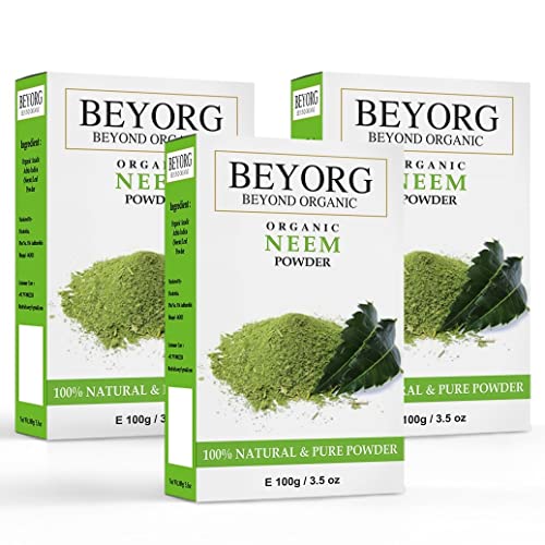 Organic Neem Leaves Powder for Skin Brightening, Softening & Acne Treatment - Natural Blackhead Remover for Clear, Glowing Skin | DIY Face Masks & Skincare Routine