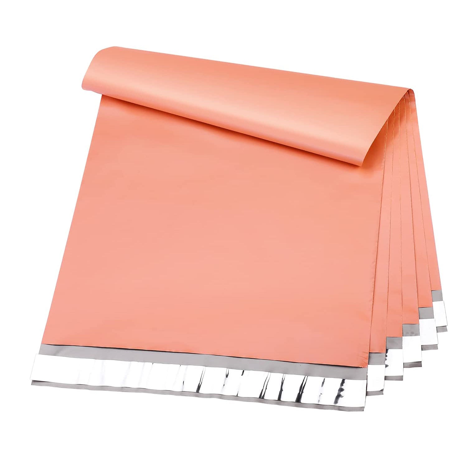 12x15.5 Inch Peach Pink Poly Mailer Envelope Shipping Bags - Lightweight Waterproof Mailing Pouches for Ecommerce, Clothing, Jewelry & Small Business Shipping