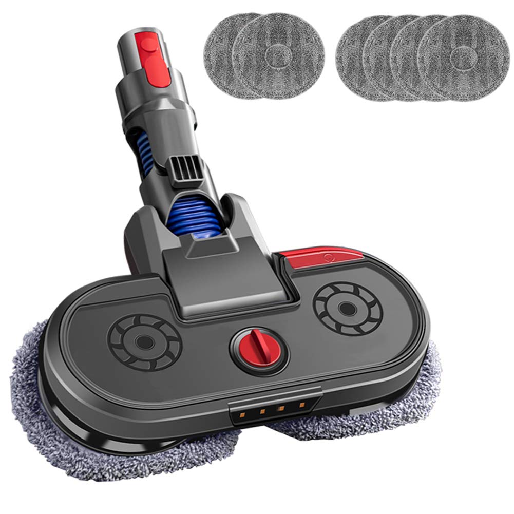 Upgrade Spray Mop Head + 6pcs Replacement Mop Pads for Dyson V7 V8 V10 V11 Vacuum Cleaner Accessories - Perfect for Hardwood Floors, Tile & Laminate Cleaning
