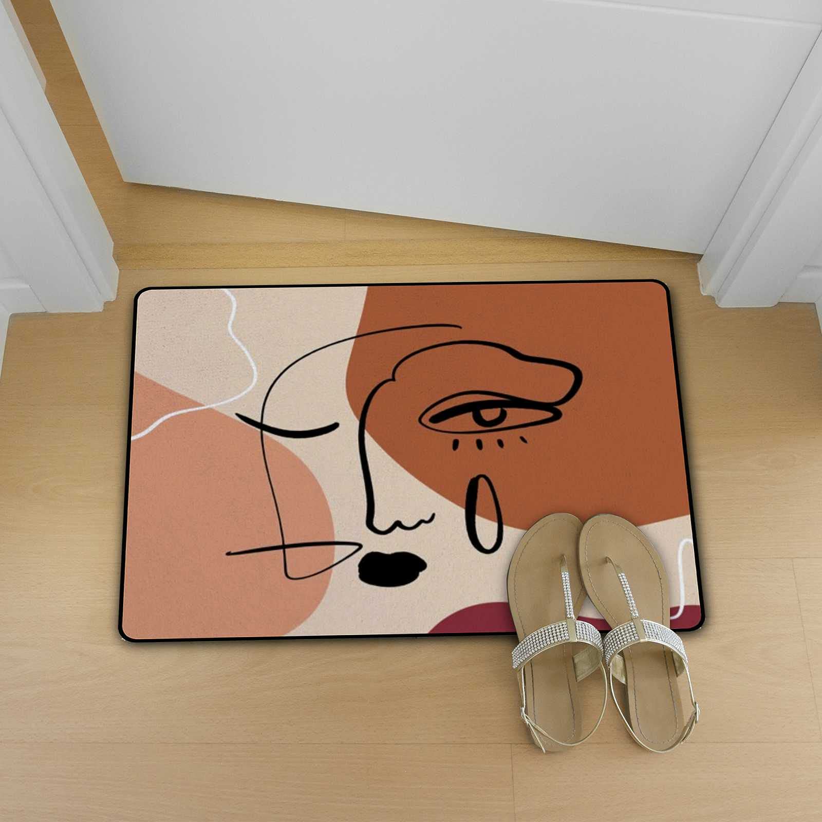 Non-Slip Bath Rug - Super Absorbent Microfiber Velvet Bath Mat in Warm Terracotta, 36x24 Inch - Soft Shower & Bathroom Floor Carpet for Safety & Comfort - Perfect for Entryway, Front Door & Wet Areas