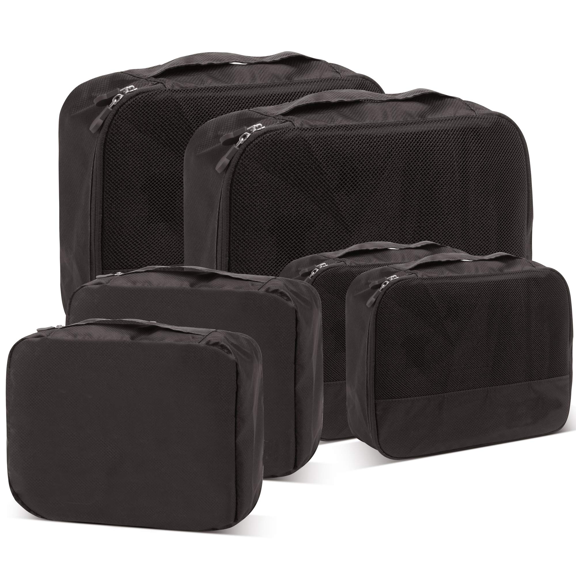 Best Packing Cubes for Travel - 6-Piece Luggage Organizer Set for Clothes & Accessories | Carry-On Suitcase Essentials | Perfect for Business Trips & Vacations