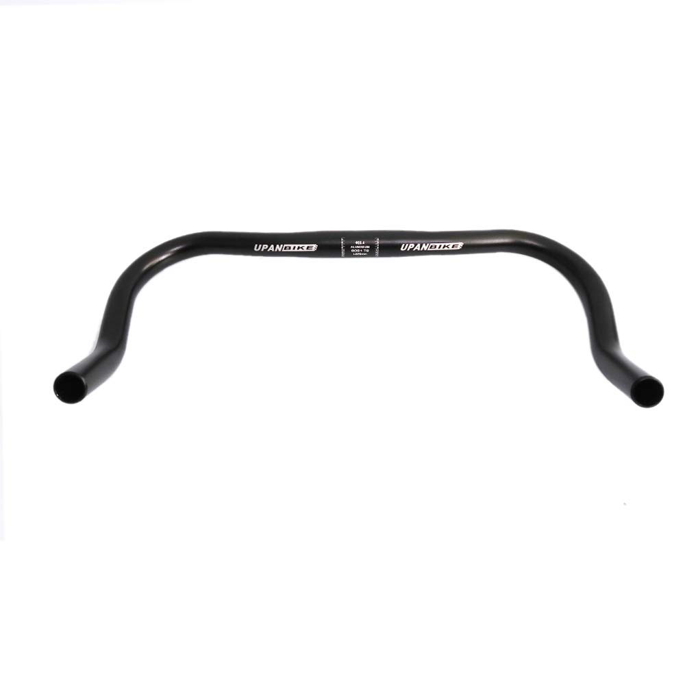 UPANBIKE 25.4mm Aluminum Alloy Bullhorn Handlebar - 37cm Lightweight Road Bike Handlebar for Fixed Gear & Urban Commuting | Perfect for Speed Control and Aerodynamic Riding Position