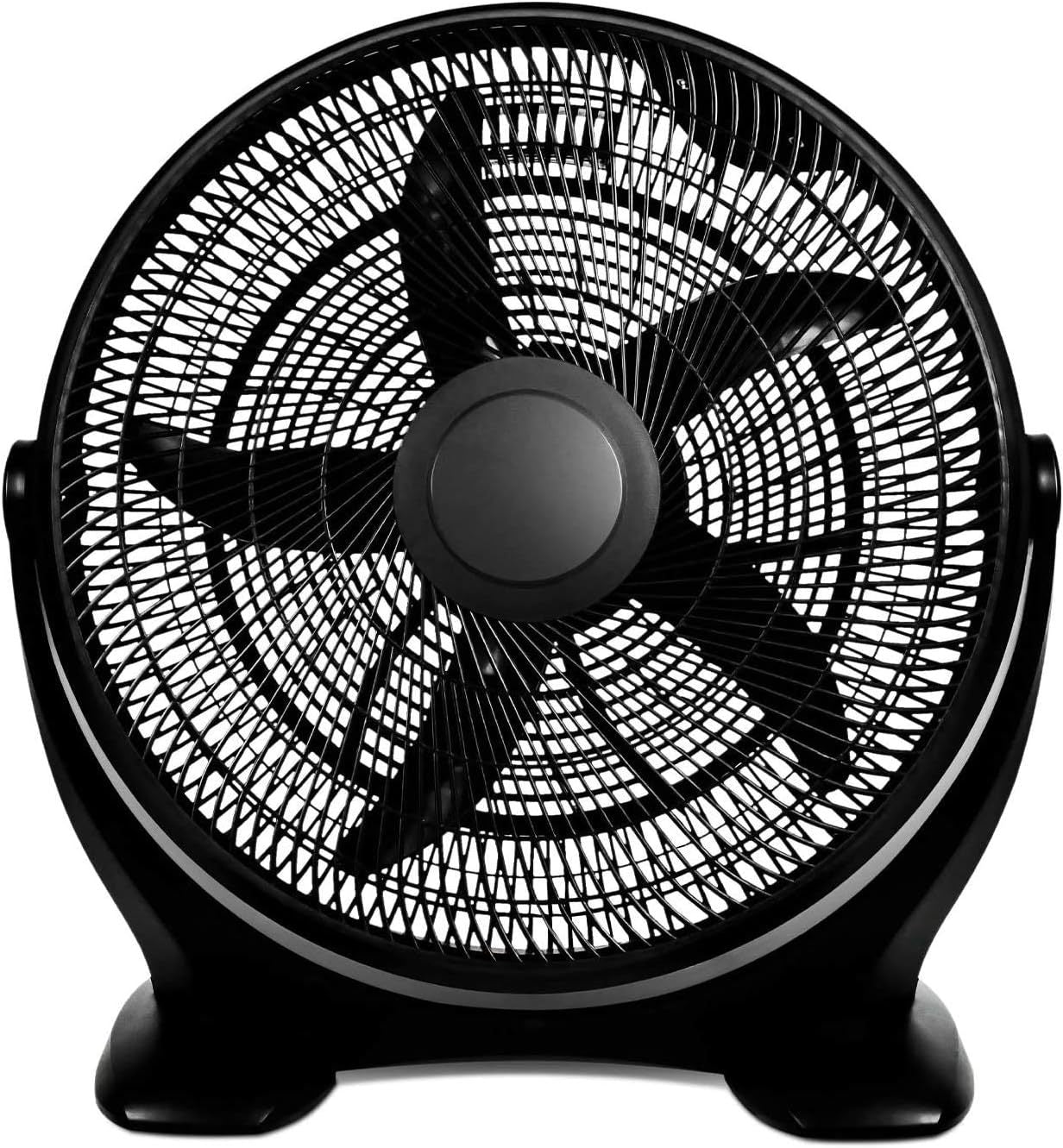18 Inch 3-Speed Quiet Plastic Floor Fan - Indoor Outdoor Cooling Fan for Home, Office, Commercial & Greenhouse Use - Energy Efficient Air Circulation for Bedrooms, Warehouses & Patios