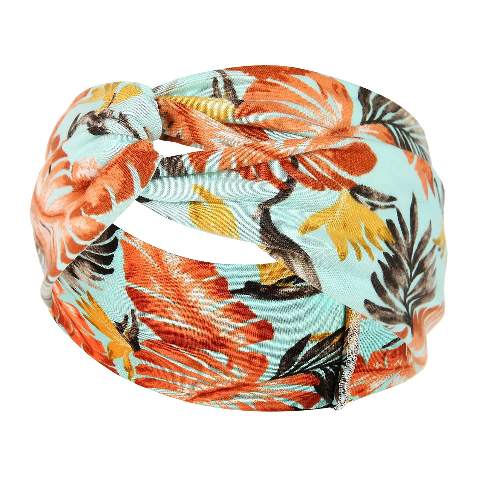 8 Pack Bohemian Style Wide Headbands for Women - Soft Elastic Non-Slip Hair Wraps & Turban Headbands - Breathable Fashion Accessories for Teen Girls - Perfect for Yoga, Workouts, and Everyday Wear