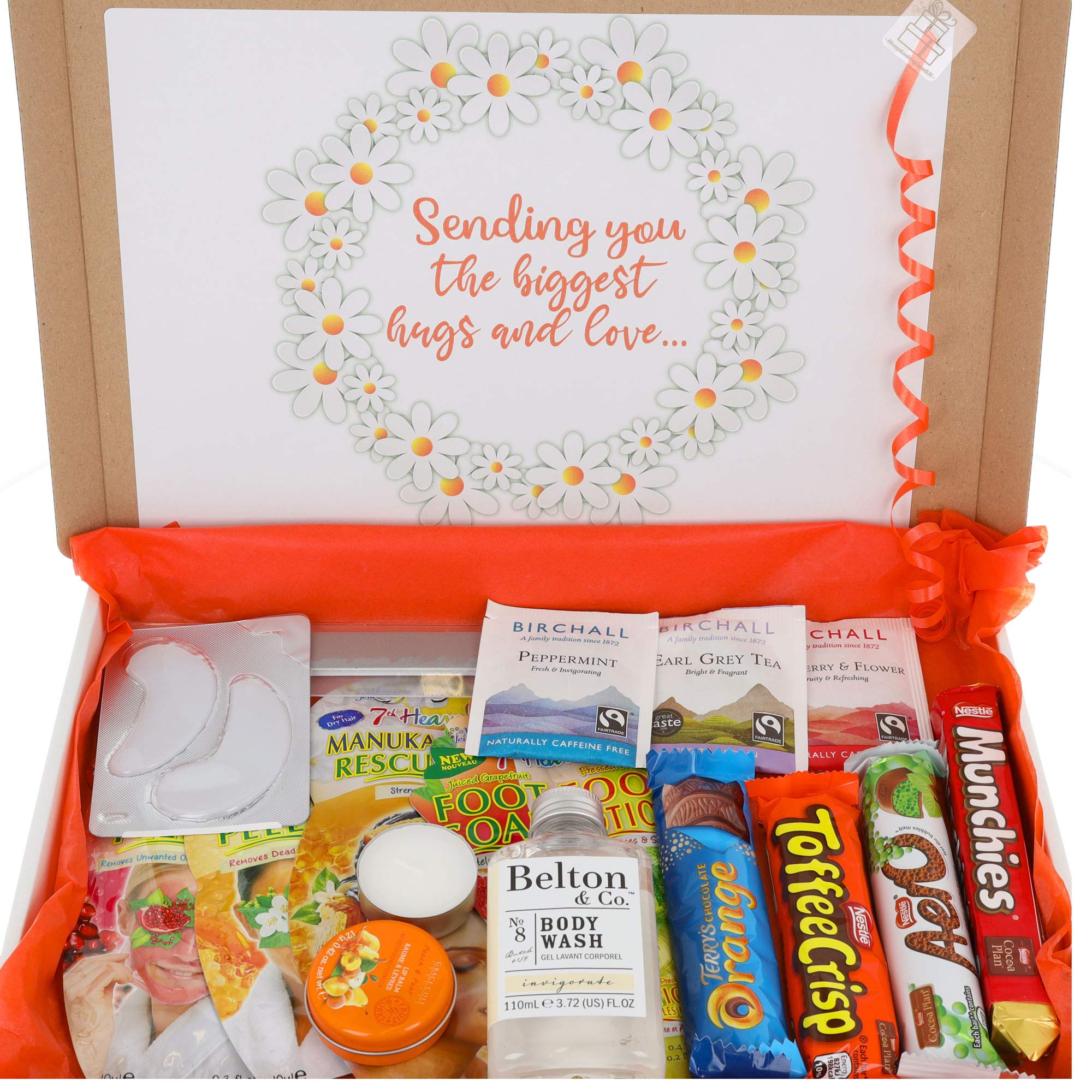 Personalized Large Pamper Treat Gift Box - Tea Themed Hug in a Box for Women | Thoughtful Letterbox Gift for Birthdays, Anniversaries & Special Occasions | Perfect Relaxation Gift for Her