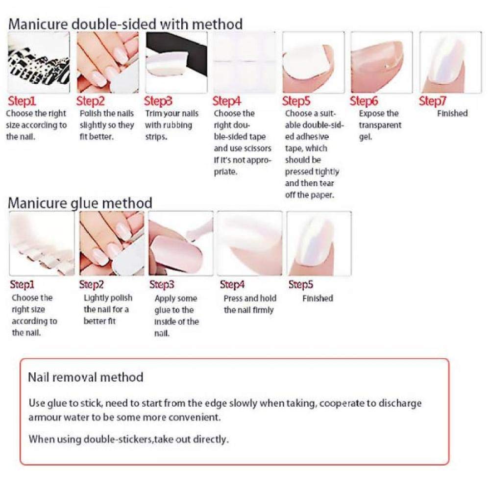 Premium Acrylic False Nails Set - Long Coffin Press on Nails with Glue Kit for Manicure | Perfect for Parties, Weddings & Special Occasions
