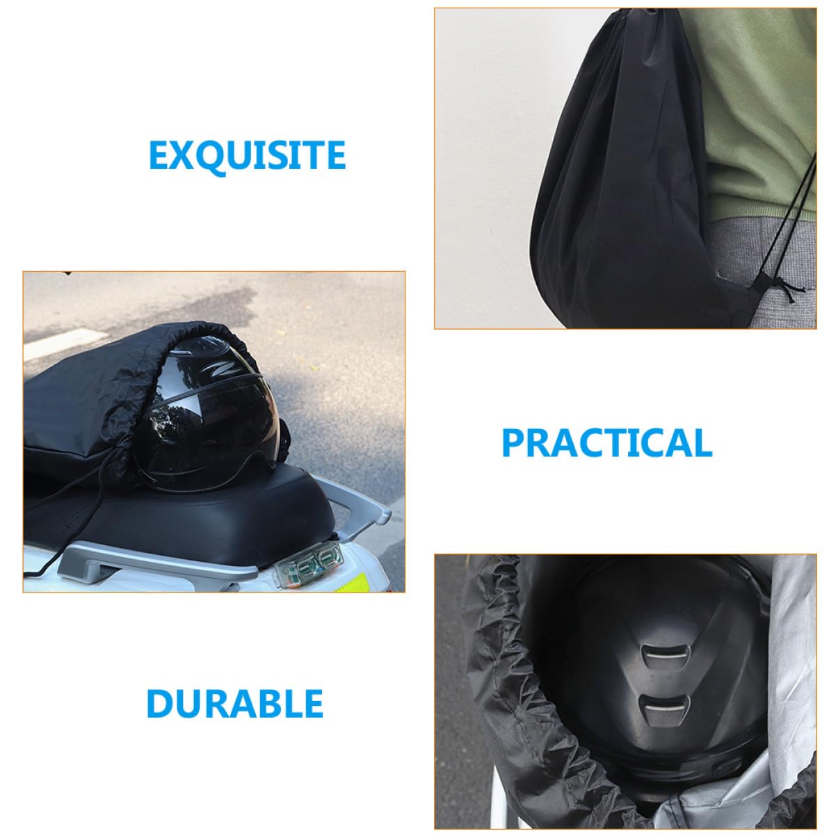 **Motorcycle Helmet Bag with Drawstring - Waterproof Helmet Backpack for Ski, Sports & Travel - Durable Storage & Carrying Solution for Motorcycle, Skiing & Outdoor Adventures**