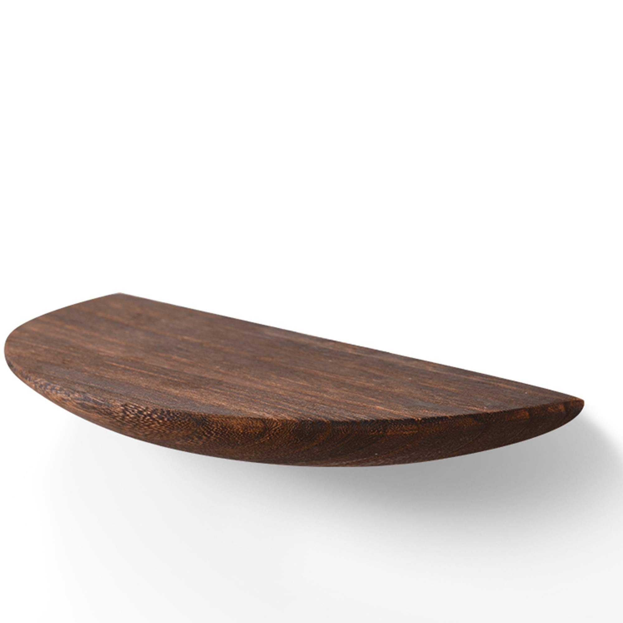 Solid Wood Floating Shelves - Wall Mounted Semi-Circle Shelf for Home Decor, Display Ledge & Storage Rack - Medium Size, Brown - Perfect for Living Room, Bedroom, Kitchen & Bathroom Organization