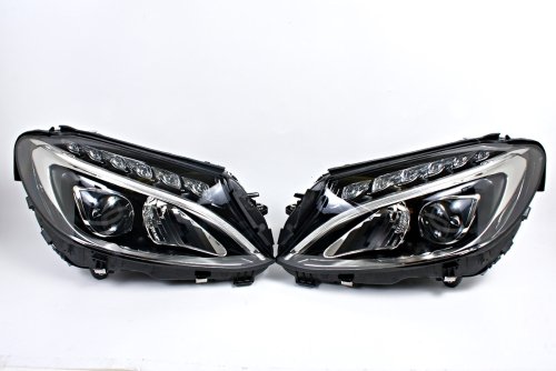 High-Performance LED Headlights for Mercedes C-Class W205 Sedan (2015-2023) - Bright White Light, Easy Installation, Durable Pair - Perfect for Night Driving & Enhanced Visibility