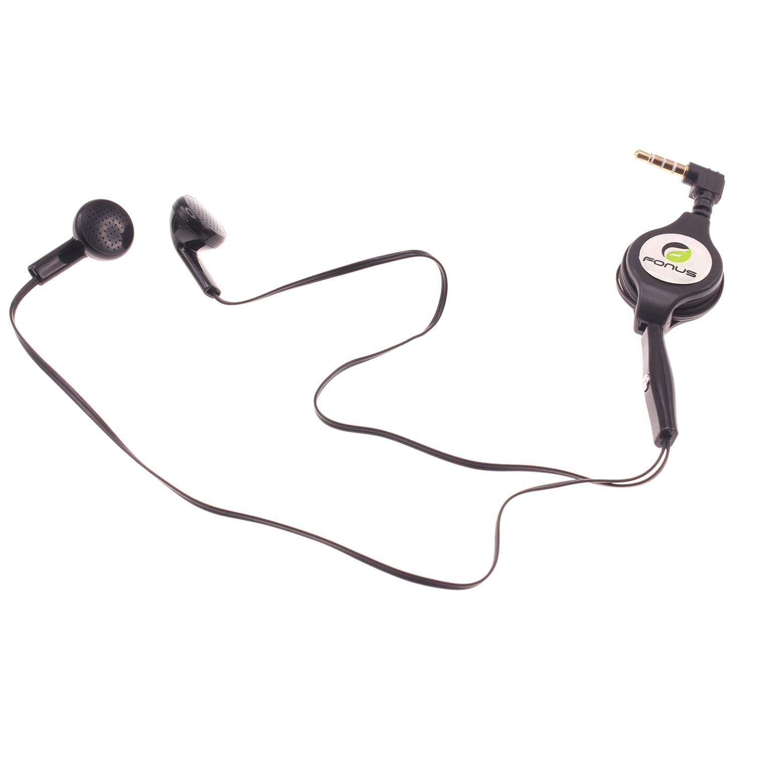 Retractable Wired Headphones with Microphone - 3.5mm Hands-Free Earphones for Motorola Moto G Stylus 5G Phone - Noise Cancelling Earbuds for Work, Commuting & Gaming - Compatible with Moto G Stylus 5G Model