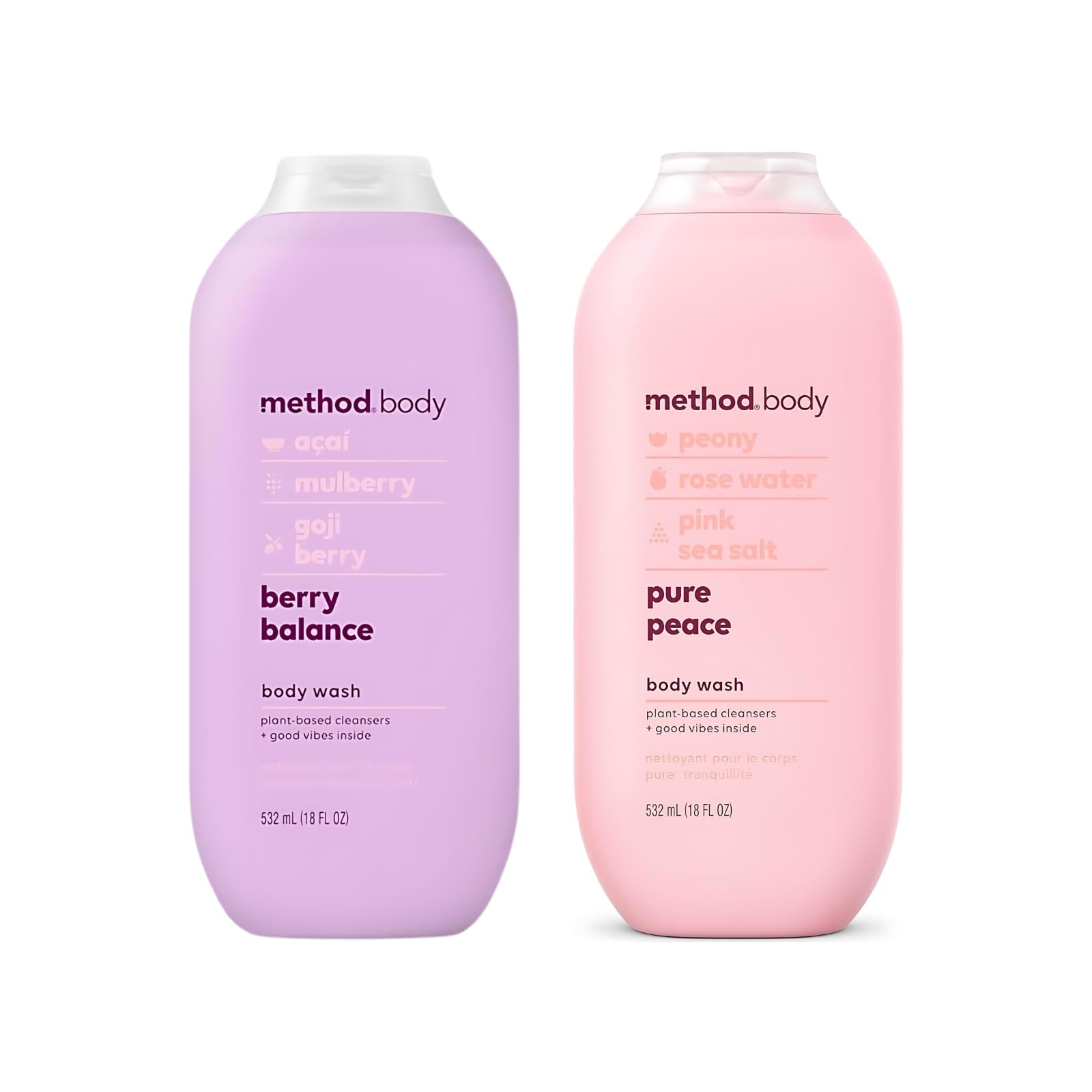 Method Pure Peace & Berry Balance Body Wash - Hydrating & Refreshing for Daily Shower & Bath | Vegan & Cruelty-Free