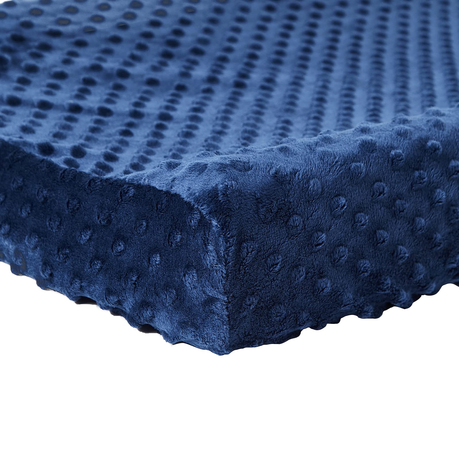 Premium Baby Changing Pad Cover - Ultra Soft Plush Dot Diaper Changing Table Cover for Boys & Girls - Safe & Comfortable 32x16 Inch (Estate Blue) - Perfect for Nursery, Daycare & Travel Use