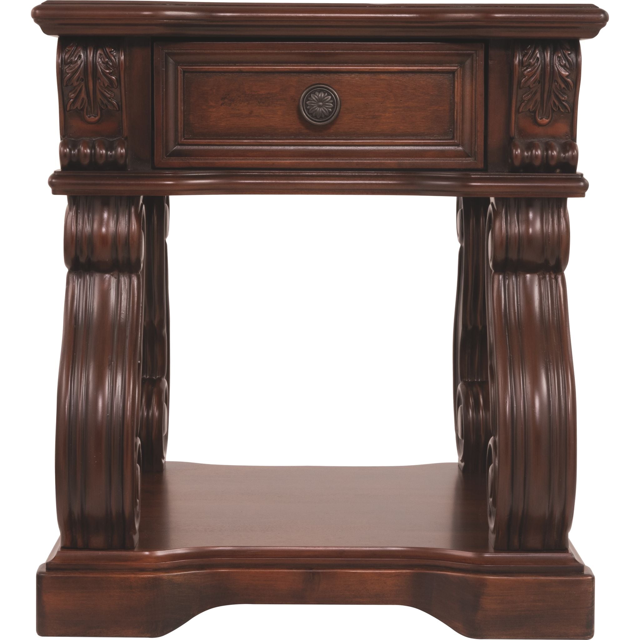 Alymere Rustic Brown End Table - Small Side Table for Living Room, Bedroom, or Office - Perfect for Coffee, Books, and Decor
