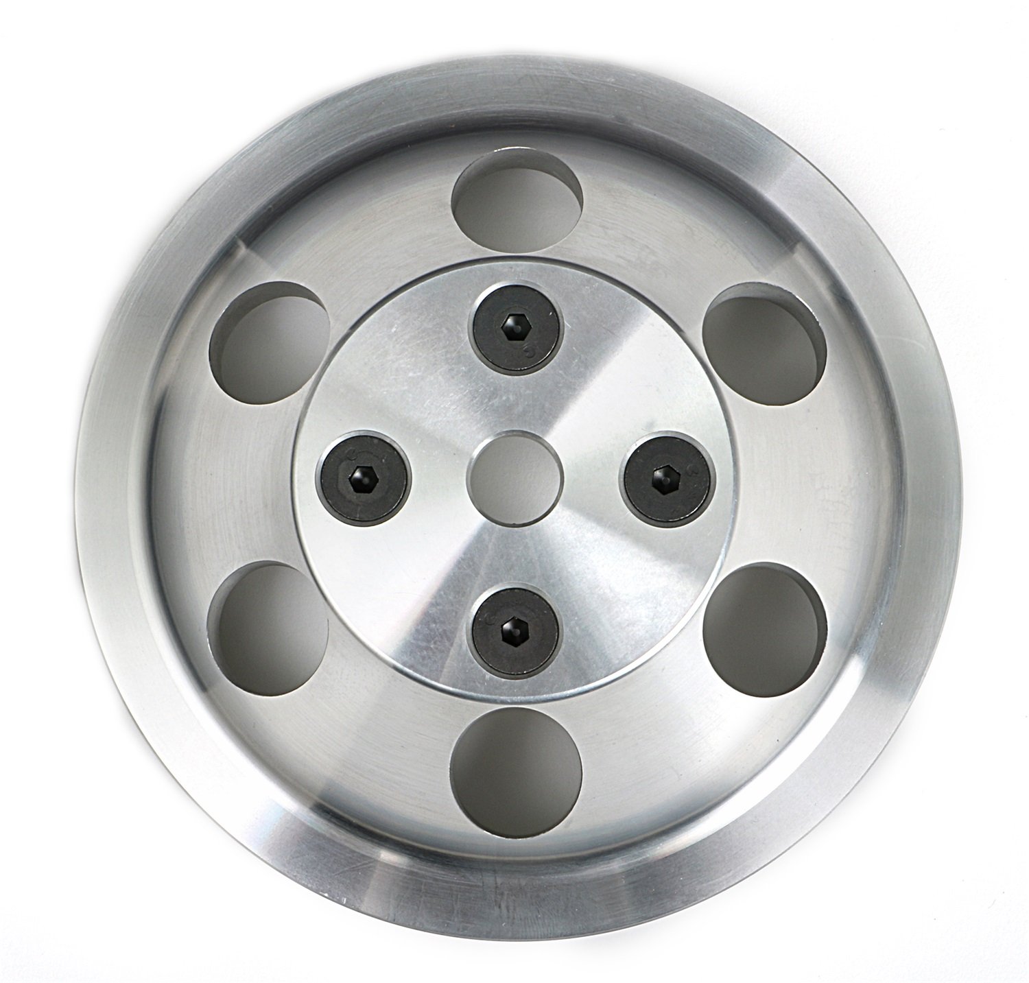 Trans-Dapt Performance 9483 Aluminum 2-Groove Water Pump Pulley - High Performance Replacement for Chevy, Ford, Dodge - Perfect for Engine Upgrades & Cooling System Repairs