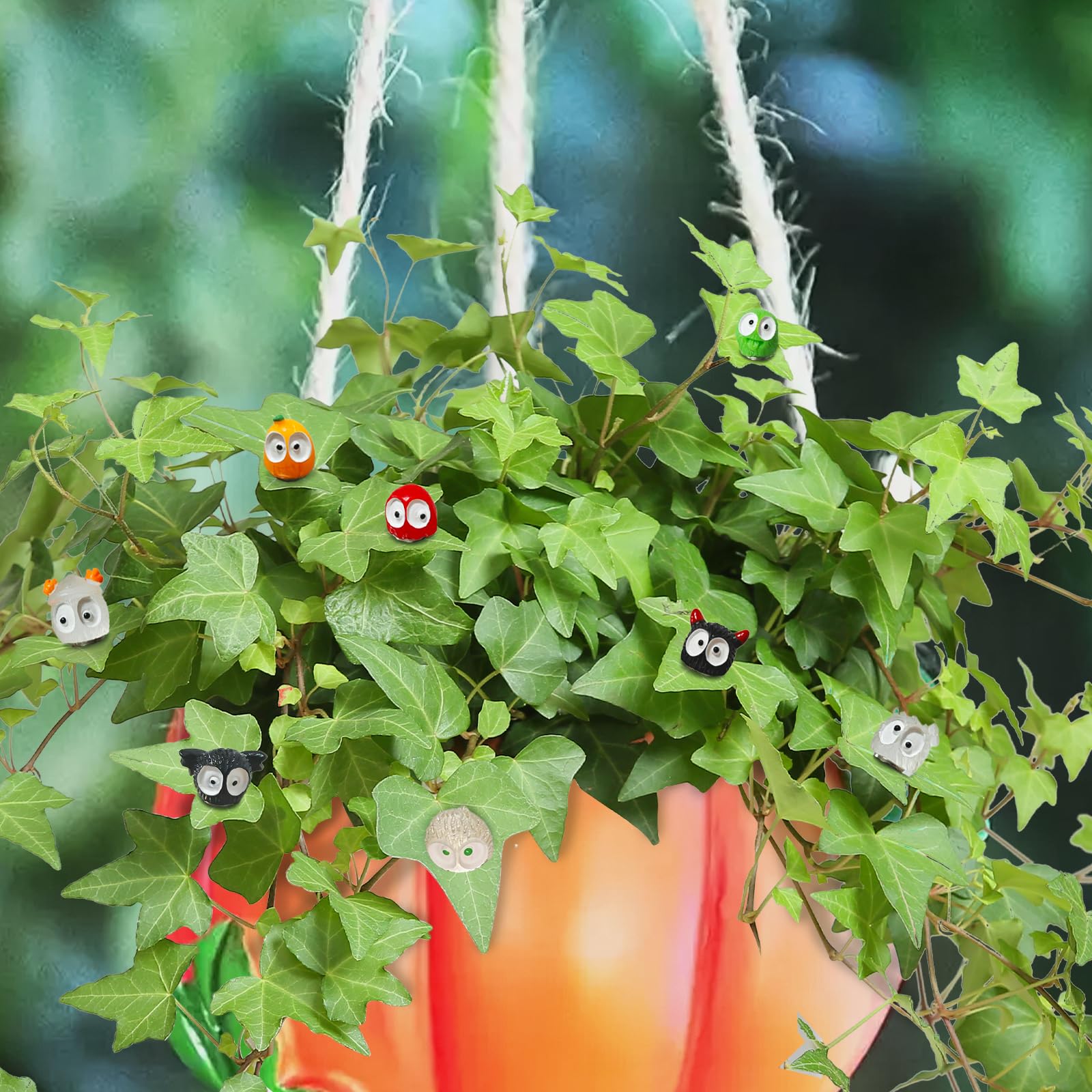 8-Piece Tiny Dust Bunnies Plant Magnets - Safe Decorative Fridge Magnets for Indoor/Outdoor Plants, Leaves & Key Holders - Cute Monster Dust Bunny Accessories (Perfect for Home, Office & Gift Giving)