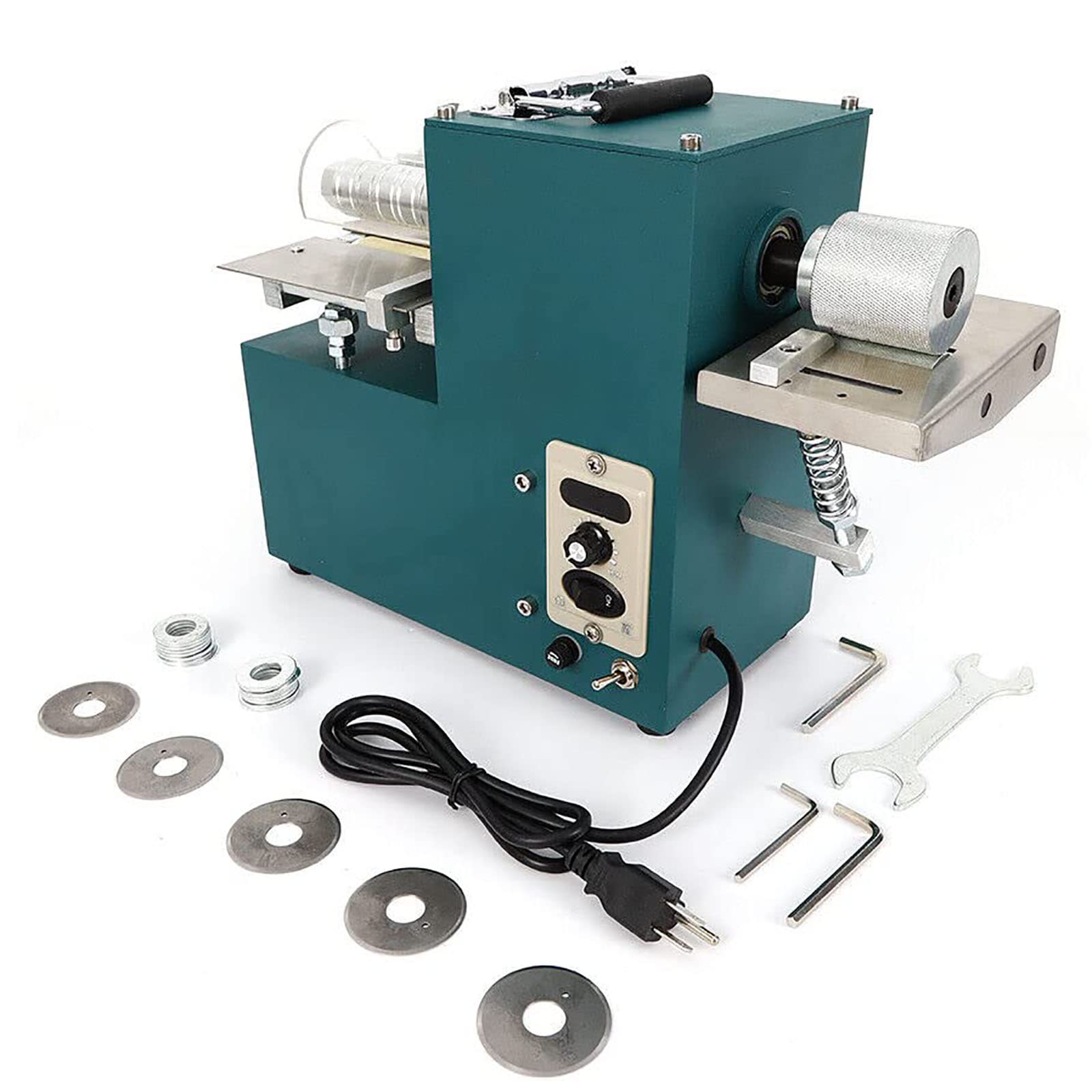 60W Electric Leather Cutting Machine - High Speed 1400r/min Leather Slitter & Fabric Cutter for Shoes, Bags, Straps | Unlimited Cut Length | Perfect for Leather Craft, DIY Projects & Professional Workshops