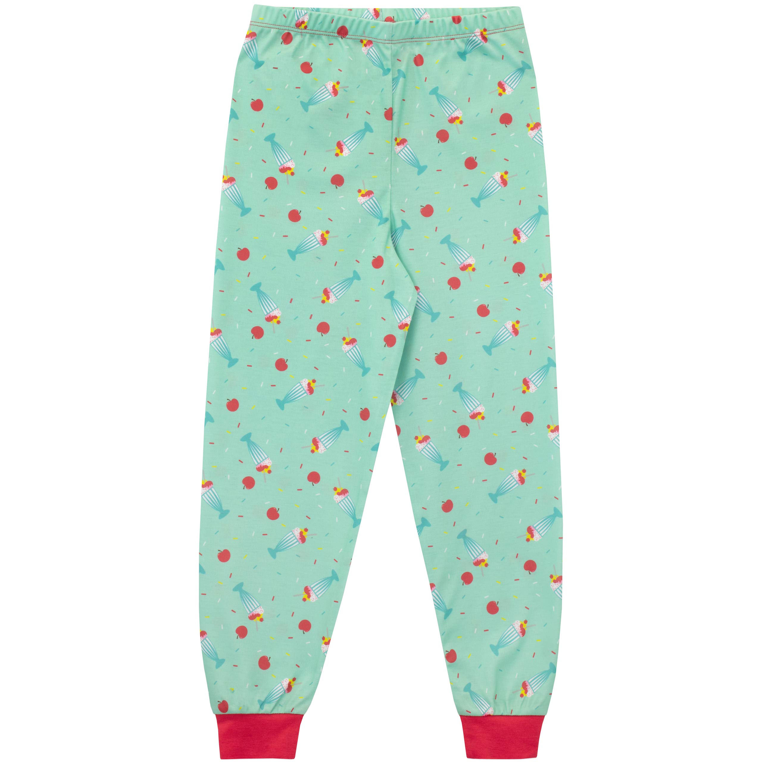 Girls' Ice Cream Sundae Pajamas Set - Soft Cotton Cute Sleepwear for Kids & Toddlers - Perfect for Bedtime, Sleepovers & Loungewear