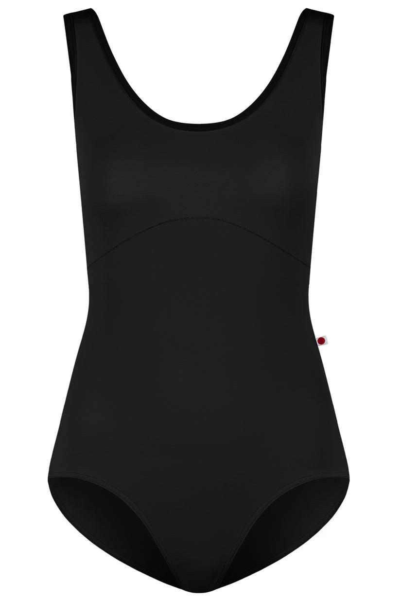 Yumiko Child ANNA Black Leotard - Ballet Dance Leotard for Girls, Stretchy Comfort Fit, Performance Wear for Dance Class & Recitals