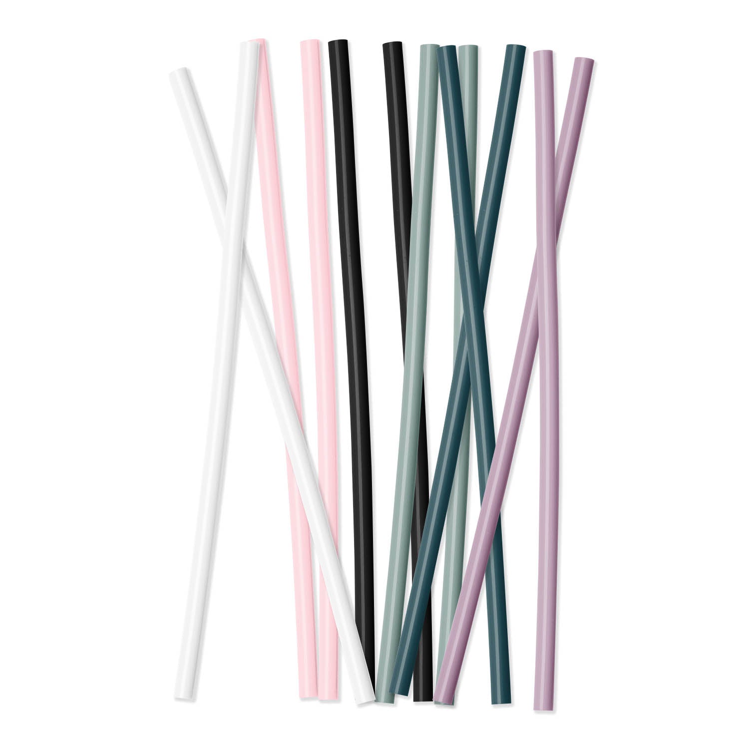 Eco-Friendly Reusable Plastic Drinking Straws - 12 Pack BPA-Free, Dishwasher Safe - Perfect for Smoothies, Cocktails & Home/Office Use