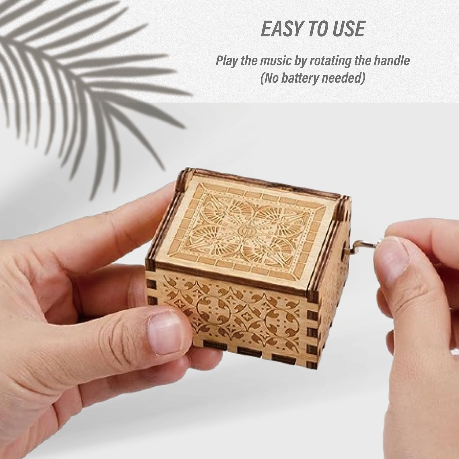 Wooden Music Box for Mom - Hand Crank 'You Are My Sunshine' Musical Gift from Son - Perfect for Birthday, Mother's Day, Christmas & Valentine's - Heartwarming Keepsake Keychain for Special Occasions