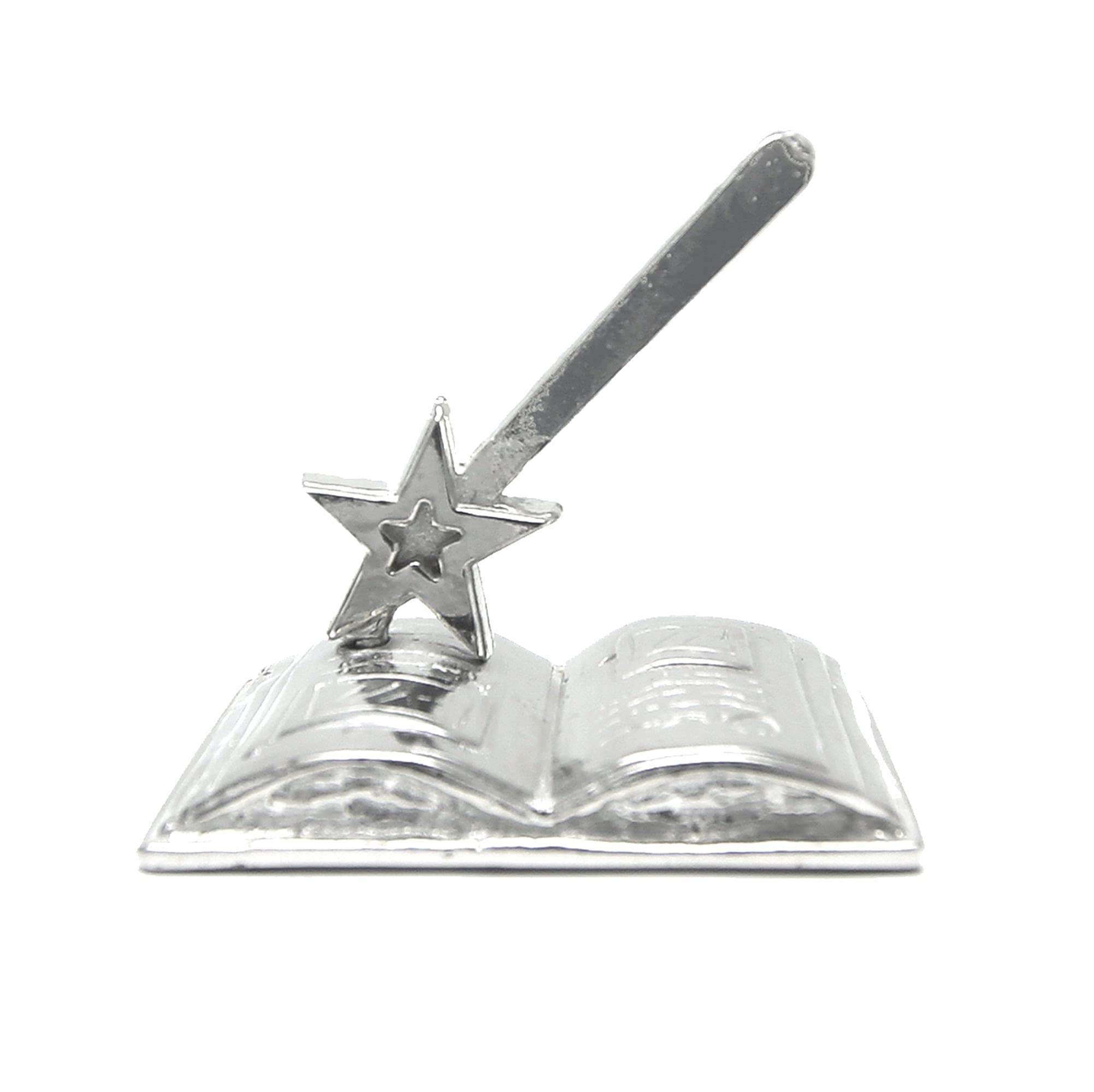 Fairy Wand on Open Storybook Pewter Ring Holder - Handcrafted USA Jewelry Organizer with Gift Box & Story Card | Perfect for Fairy Tale Weddings, Birthday Gifts & Home Decor (Amazon Prime)