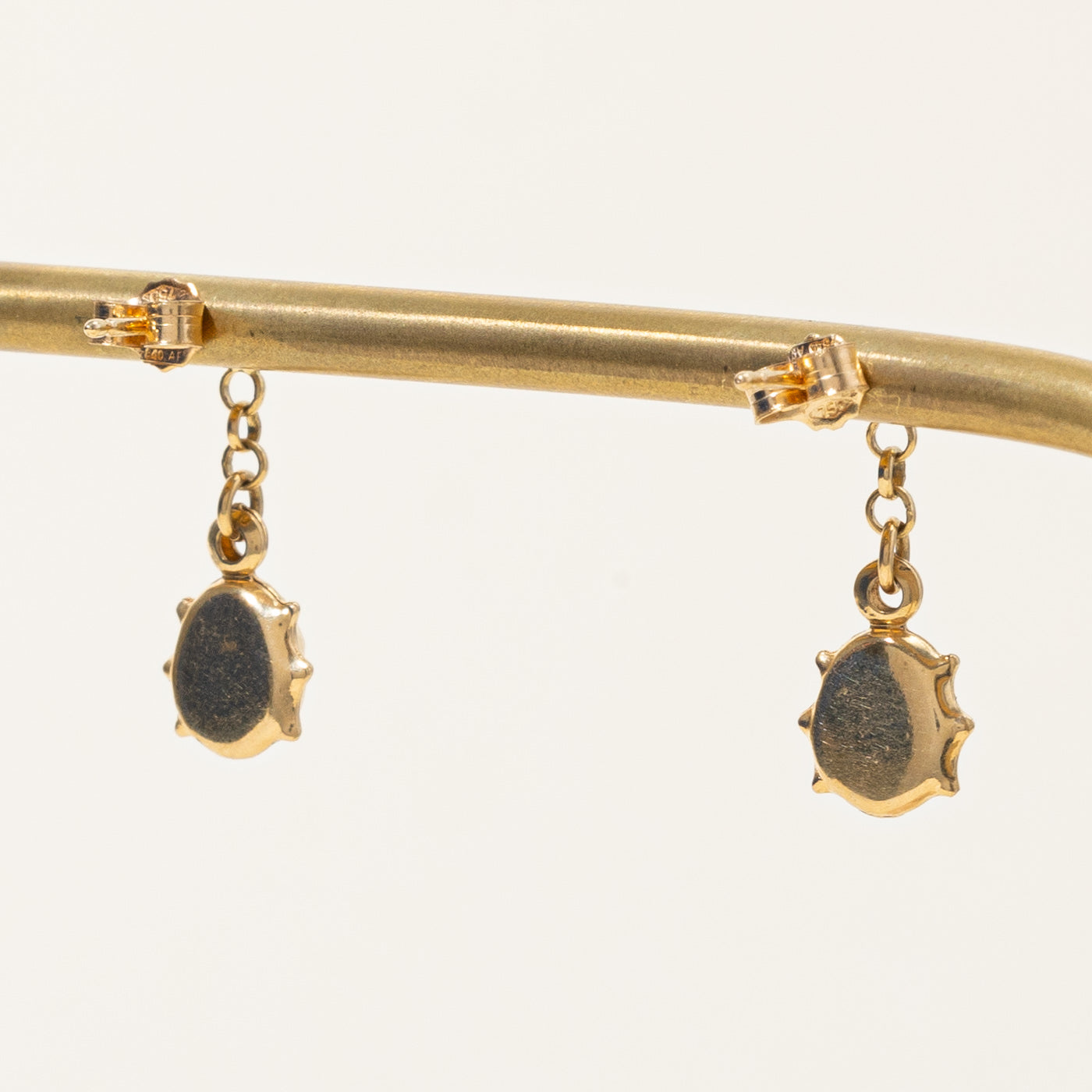 18K Yellow Gold Ladybug Drop Earrings – Cute Dangle Earrings for Women, Elegant Jewelry Gift for Her – Perfect for Parties, Weddings & Everyday Wear