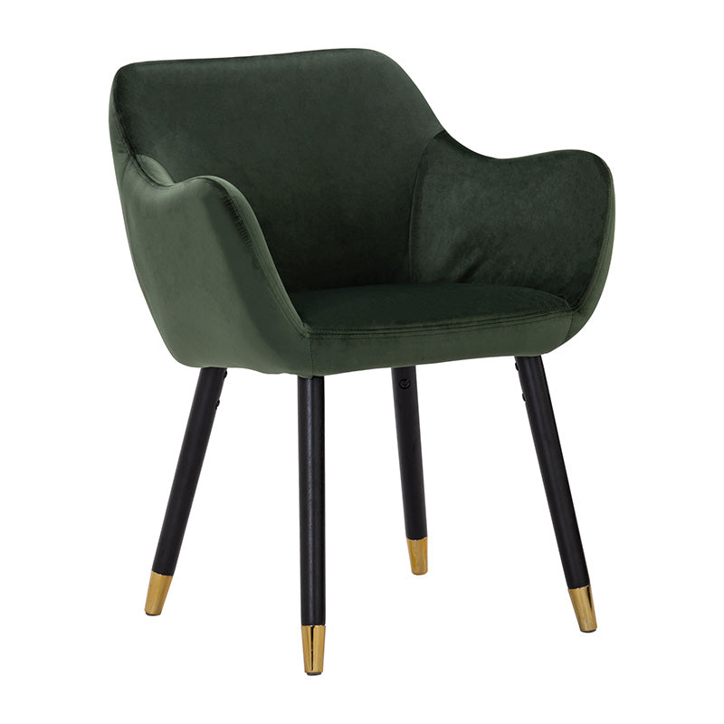 AILIN Armchair Chair - Olive & Black Upholstered Accent Chair for Living Room, Bedroom, or Office - Comfortable Modern Lounge Chair with Sturdy Metal Legs