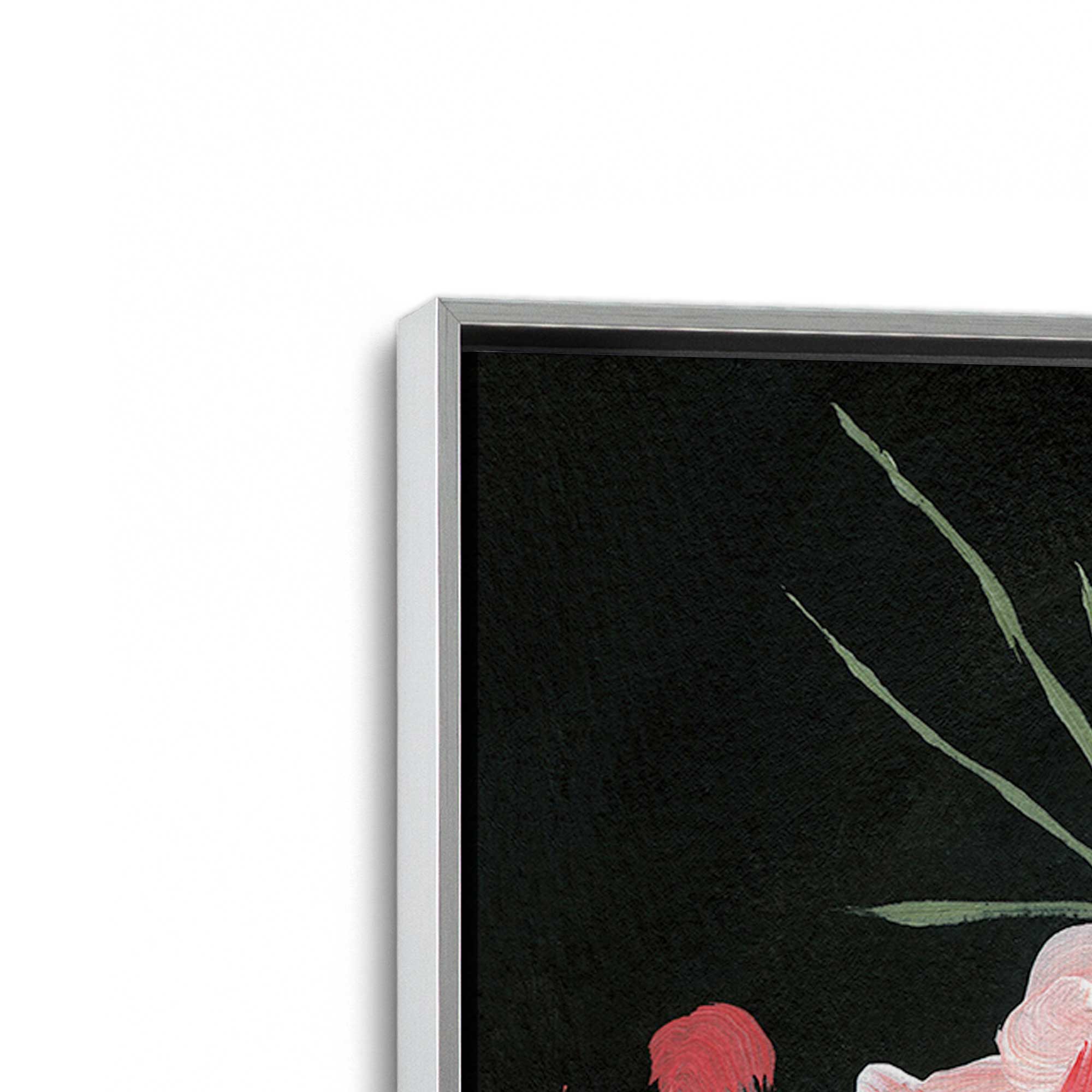 Delicate Coral Blossoms II Canvas Wall Art Print - Tropical Floral Home Decor for Living Room, Bedroom & Office
