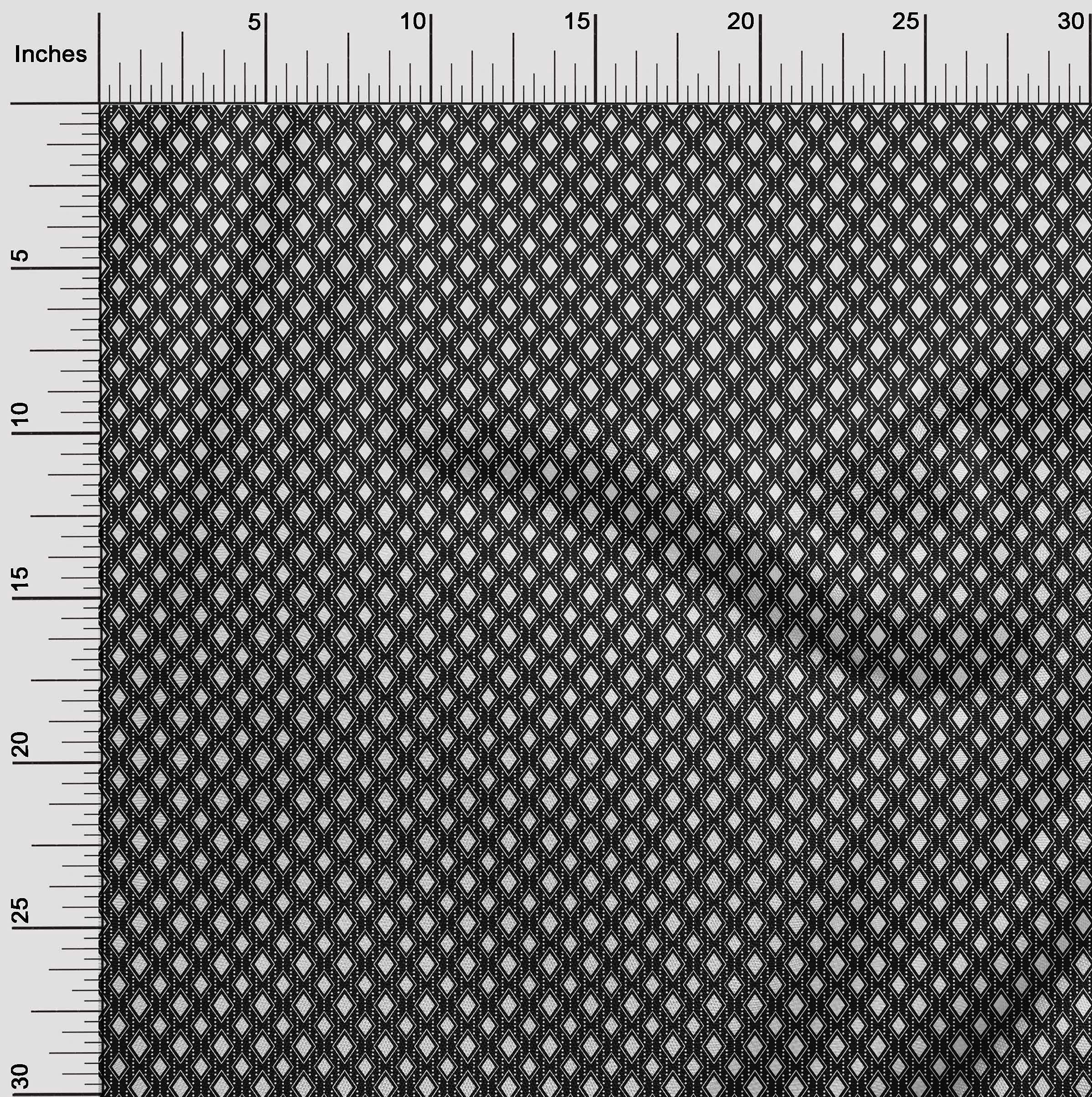 oneOone Cotton Poplin Black Christmas Dress Fabric - 42 Inch Wide Printed Material by The Yard | Perfect for Holiday Dresses, Skirts, and DIY Christmas Crafts